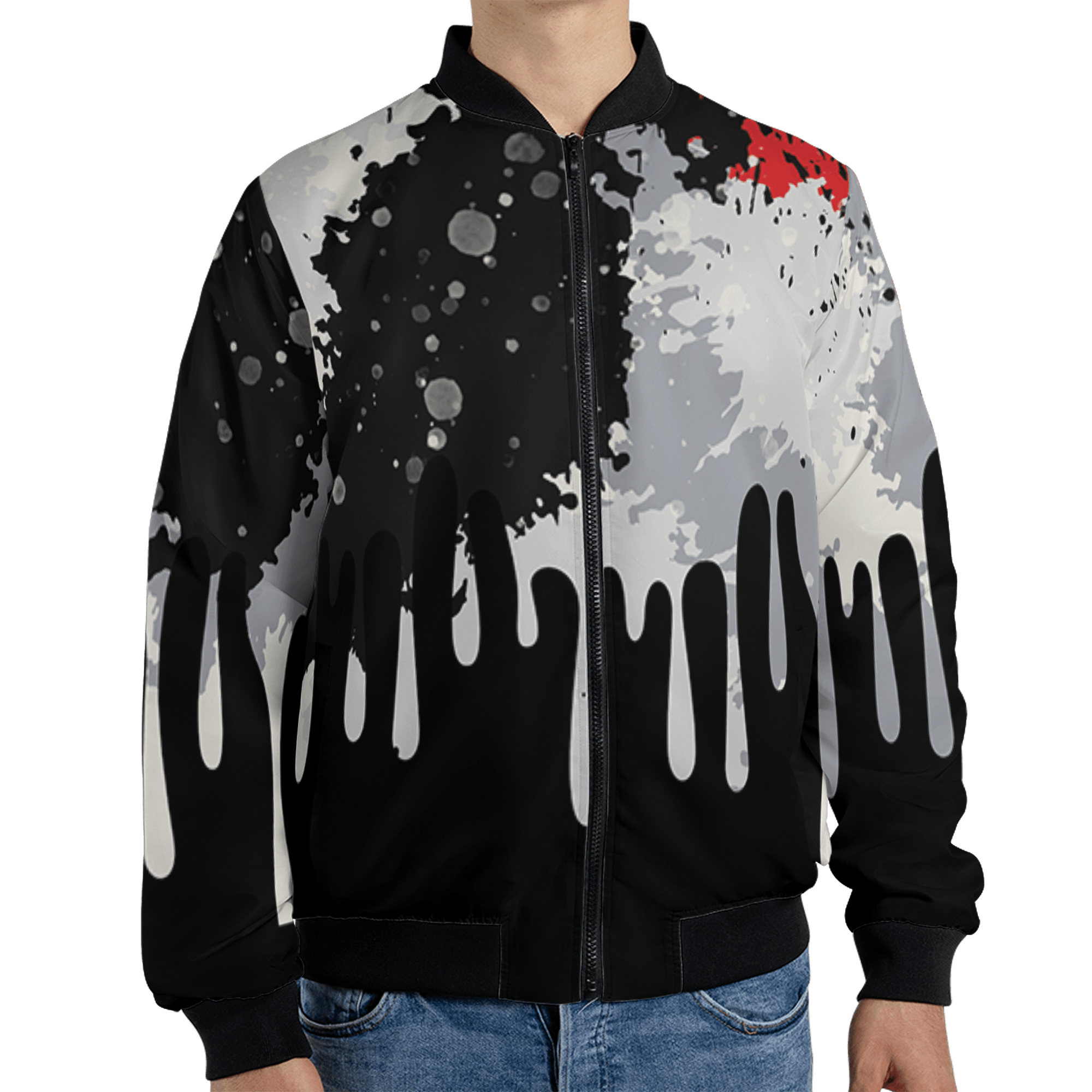 Bred Reimagined 4s Jacket Match Colorful 3D All-Over Print Art - NastyJamz