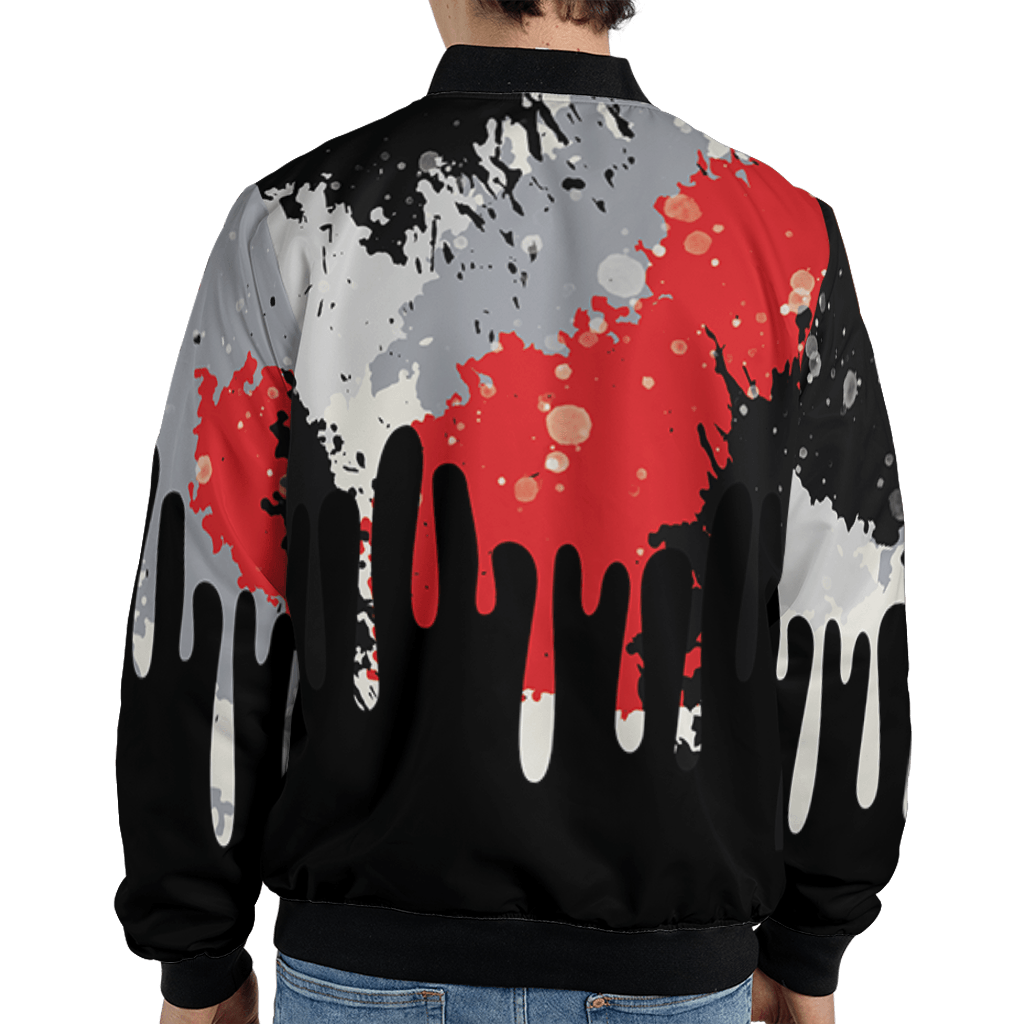 Bred Reimagined 4s Jacket Match Colorful 3D All-Over Print Art - NastyJamz