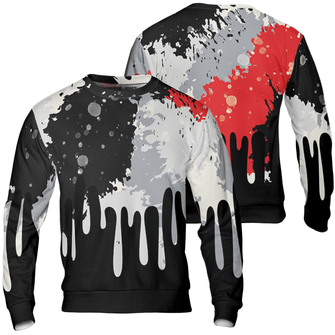 Bred Reimagined 4s Sweatshirt Match Colorful 3D All-Over Print Art - NastyJamz