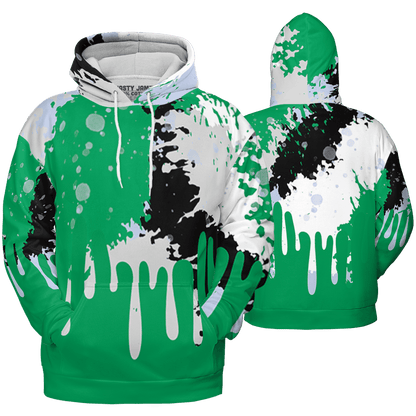 Lucky Green 5s Hoodie Match Colorful 3D All-Over Print Art - NastyJamz
