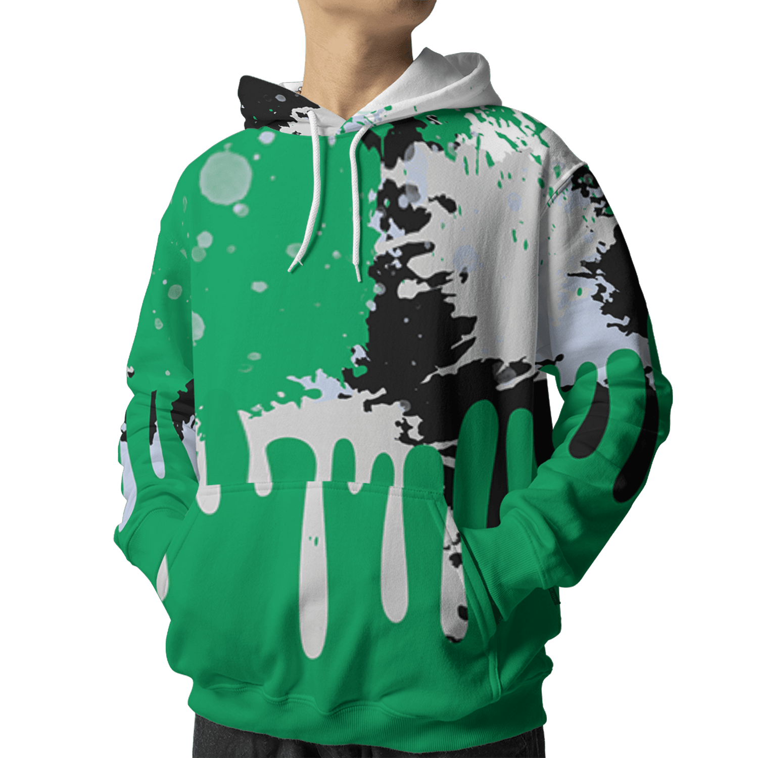 Lucky Green 5s Hoodie Match Colorful 3D All-Over Print Art - NastyJamz