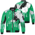 Lucky Green 5s Jacket Match Colorful 3D All-Over Print Art - NastyJamz
