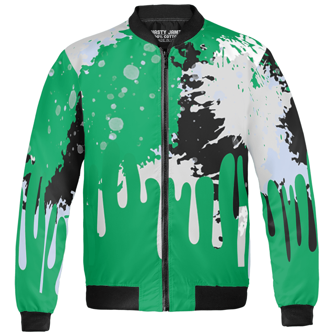 Lucky Green 5s Jacket Match Colorful 3D All-Over Print Art - NastyJamz
