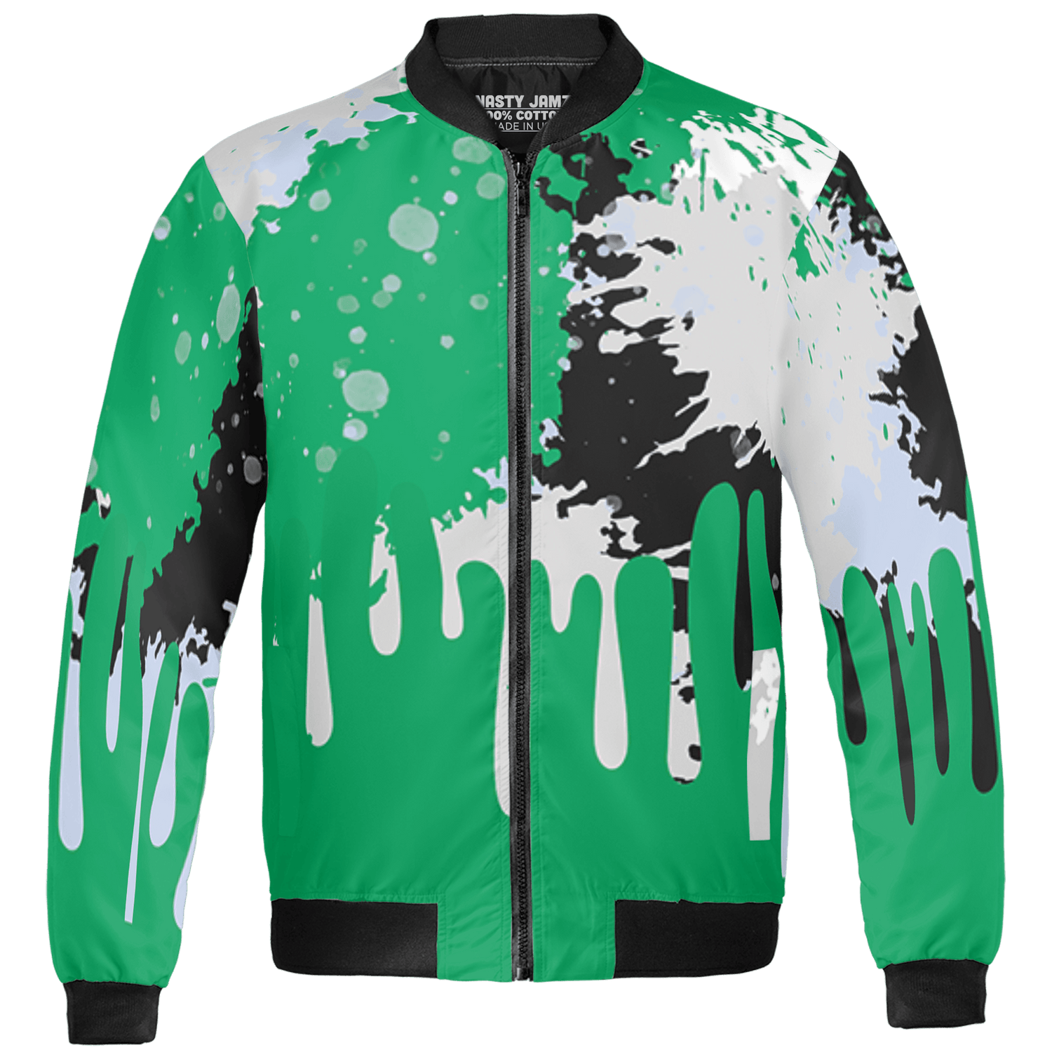 Lucky Green 5s Jacket Match Colorful 3D All-Over Print Art - NastyJamz