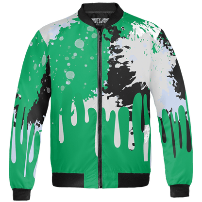 Lucky Green 5s Jacket Match Colorful 3D All-Over Print Art - NastyJamz