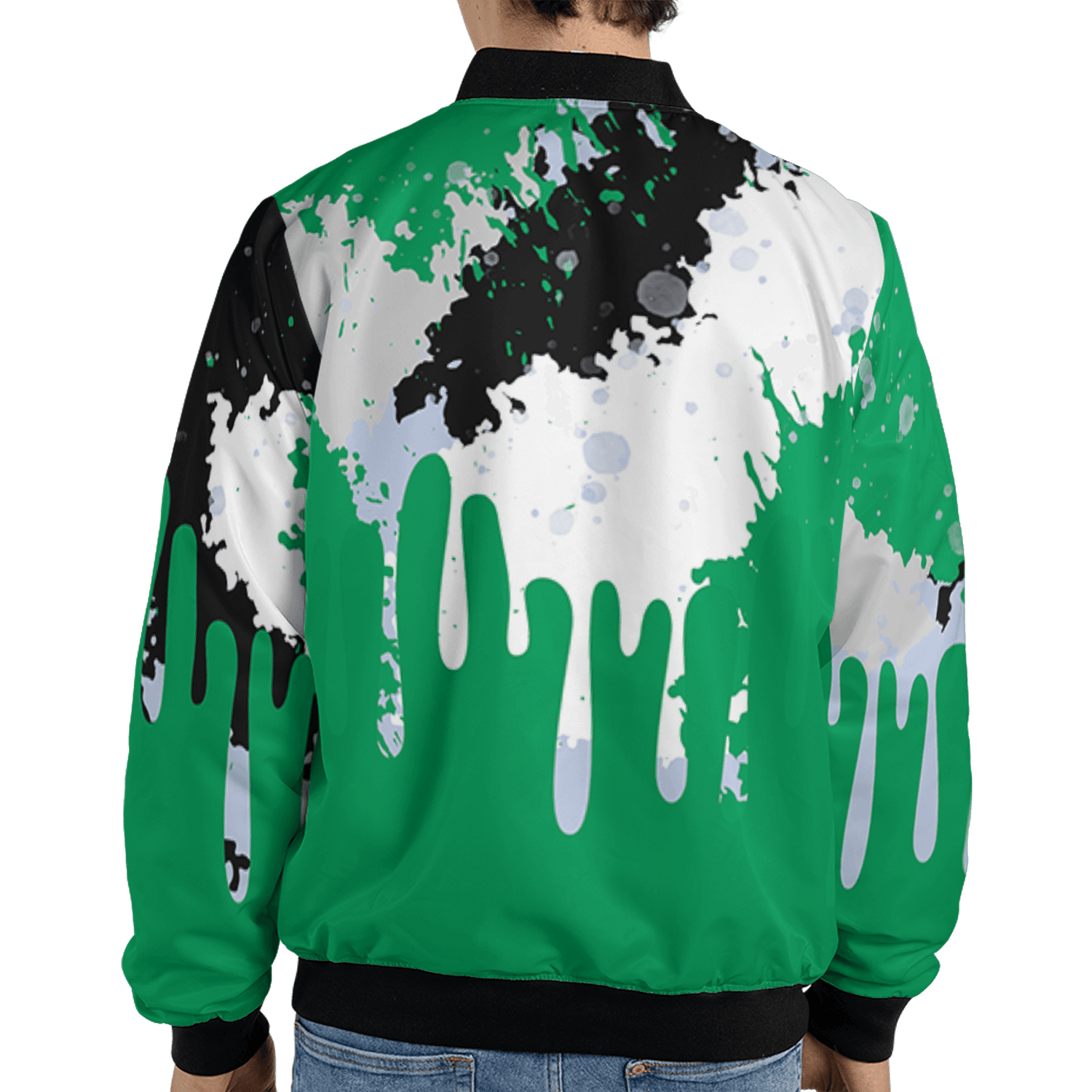 Lucky Green 5s Jacket Match Colorful 3D All-Over Print Art - NastyJamz