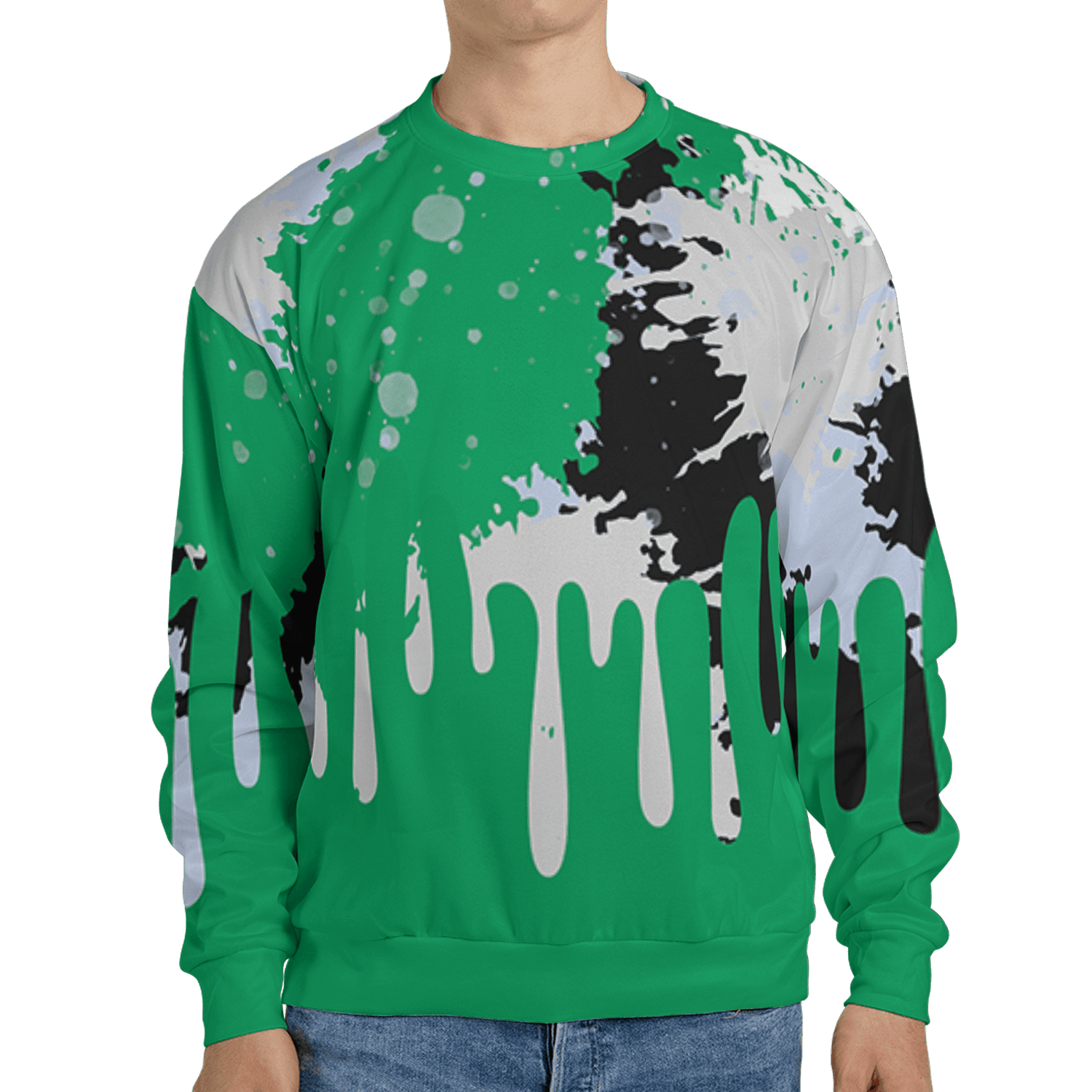 Lucky Green 5s Sweatshirt Match Colorful 3D All-Over Print Art - NastyJamz