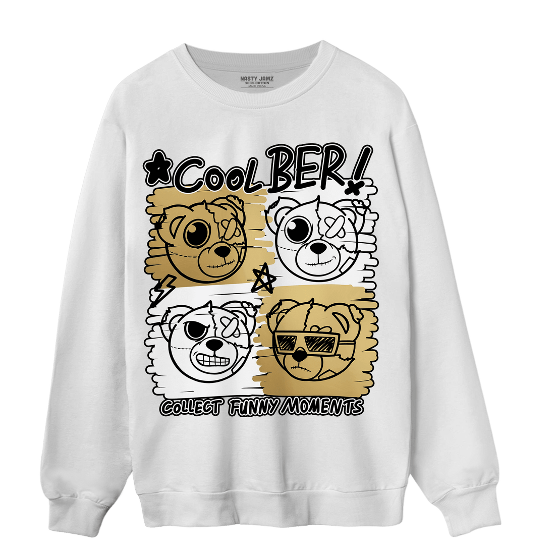 High OG Metallic Gold 1s Sweatshirt Match Cool BER - NastyJamz
