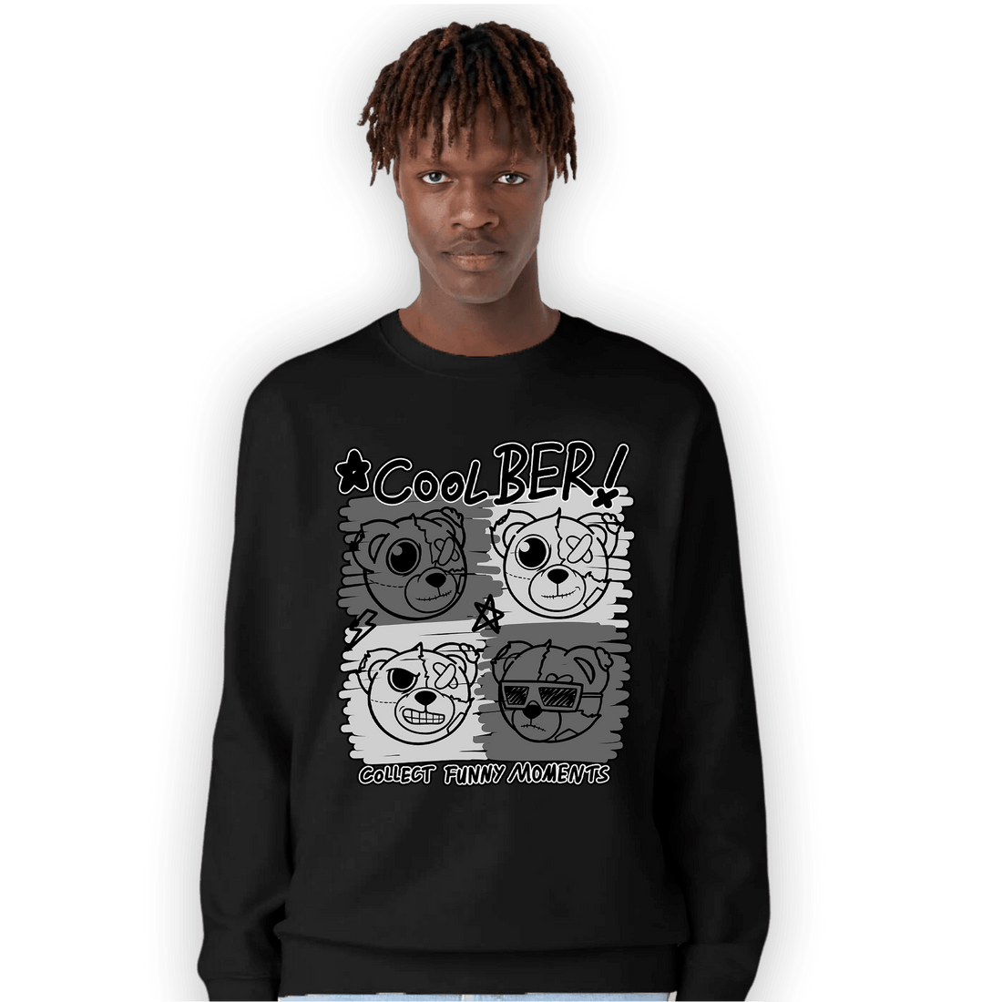 Retro High OG Black White 1s Sweatshirt Match Cool BER - NastyJamz