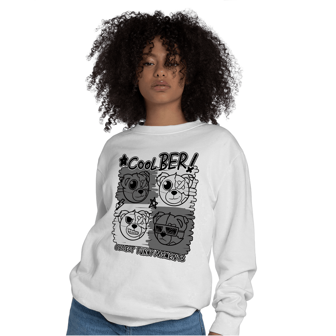 Retro High OG Black White 1s Sweatshirt Match Cool BER - NastyJamz