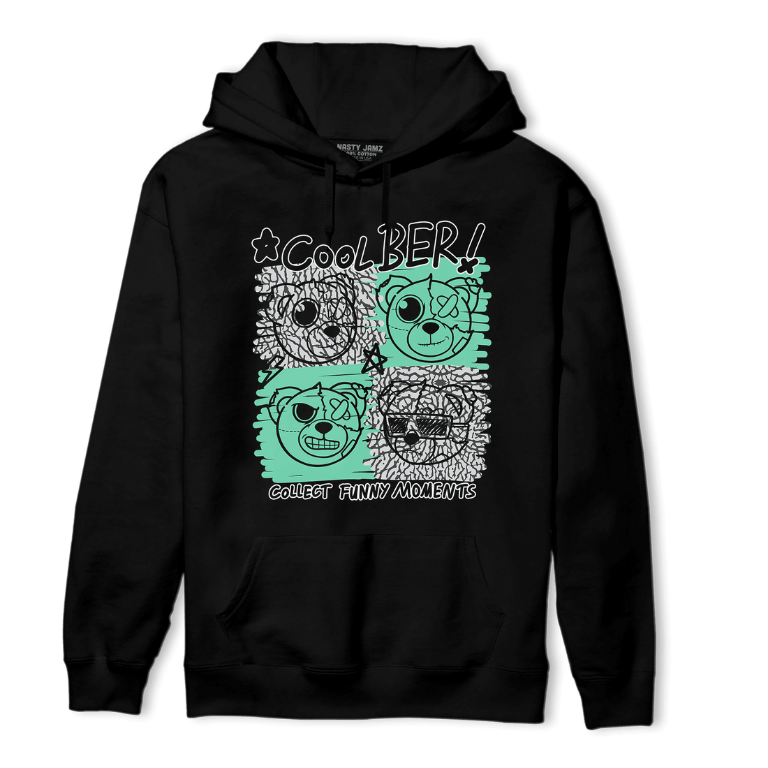 Green Glow 3s Hoodie Match Cool BER - NastyJamz