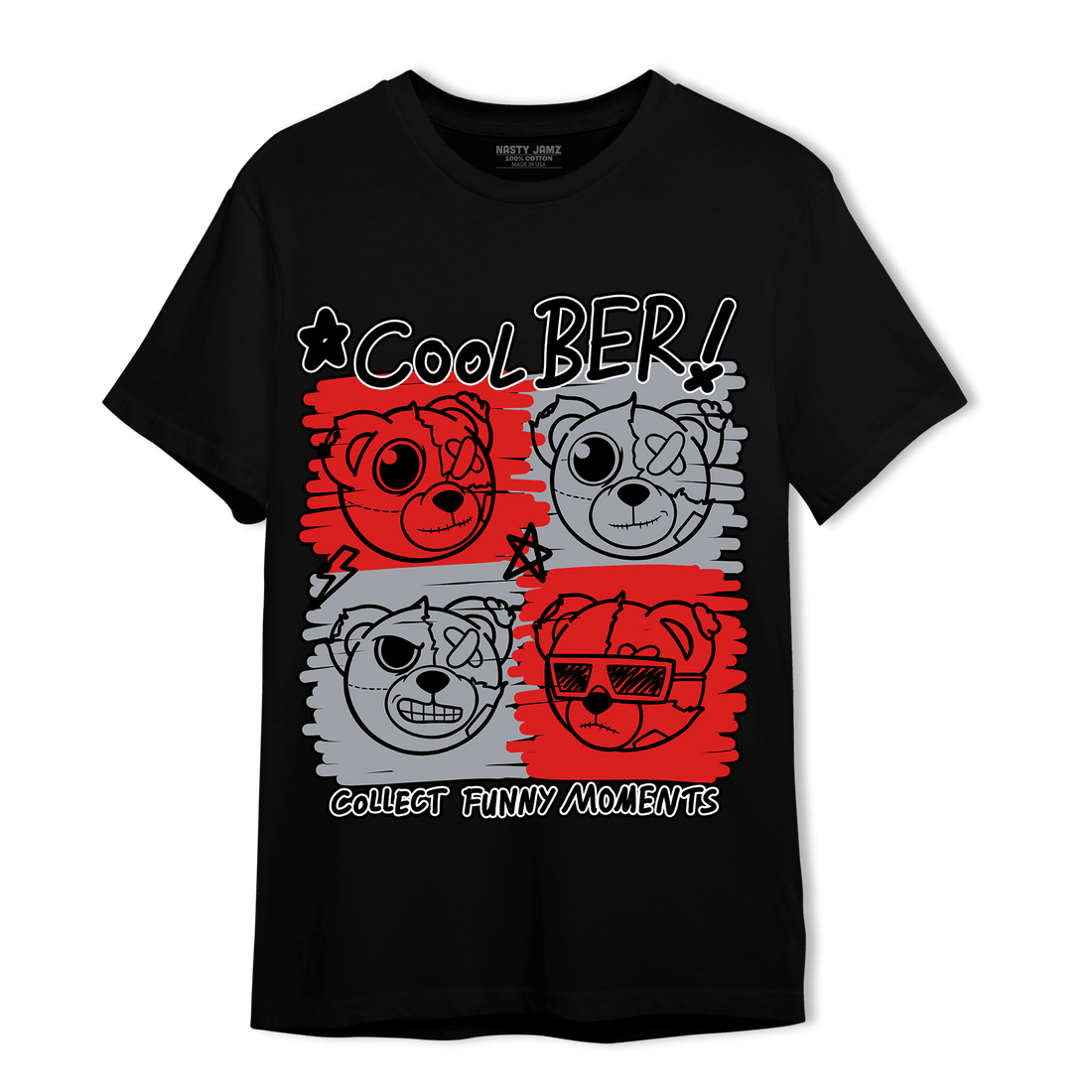 Bred Reimagined 4s T Shirt Match Cool BER - NastyJamz