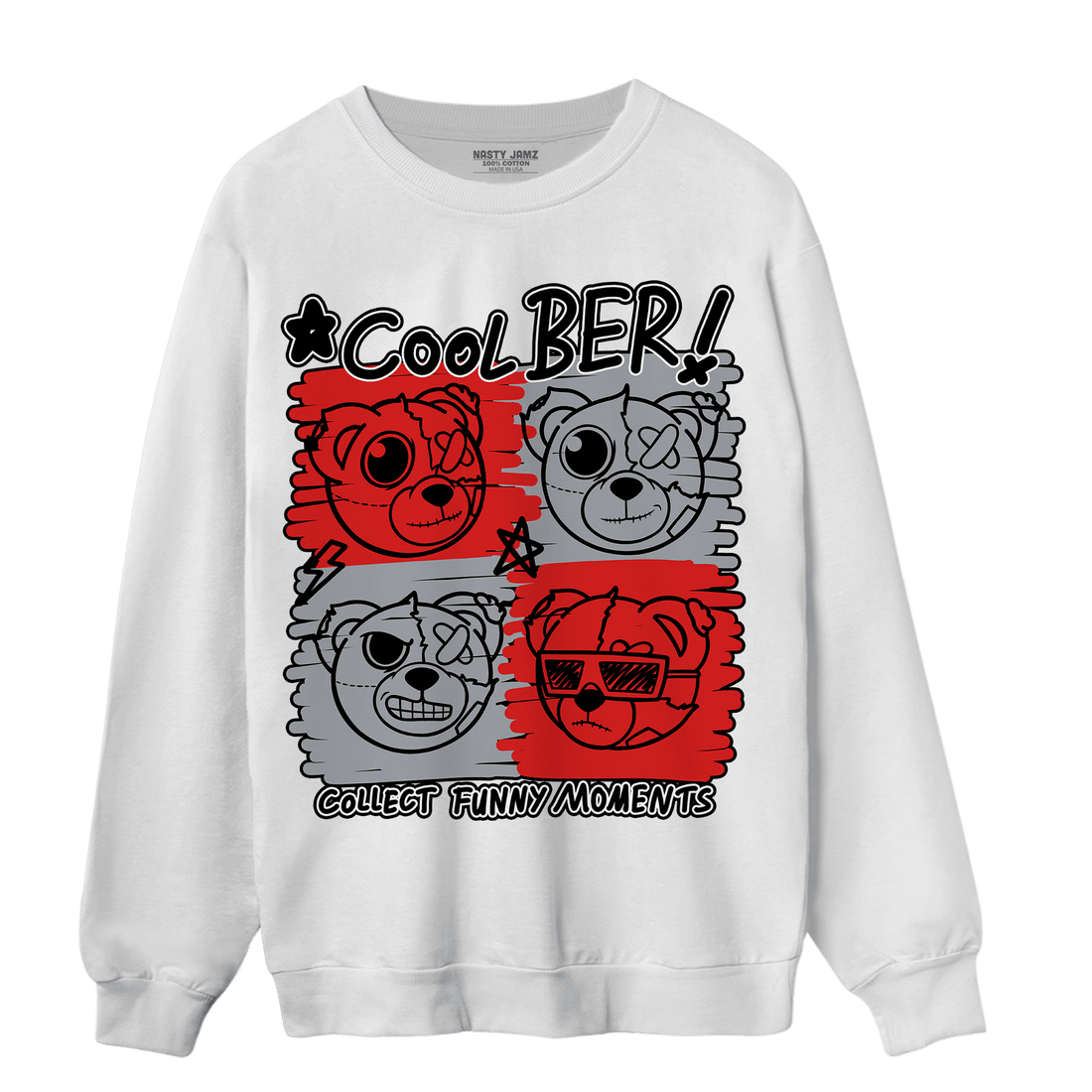 Bred Reimagined 4s Sweatshirt Match Cool BER - NastyJamz