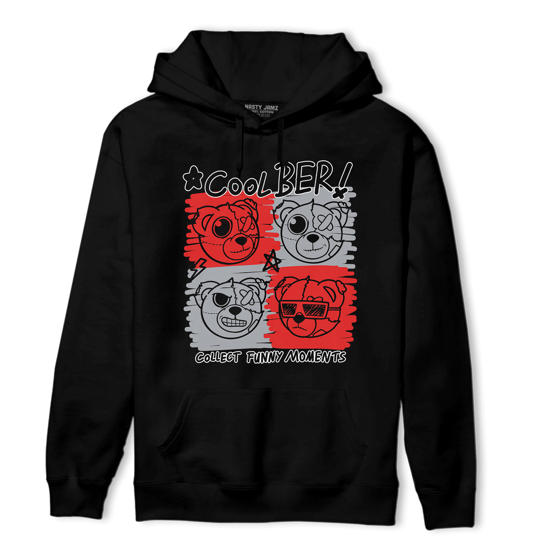 Bred Reimagined 4s Hoodie Match Cool BER - NastyJamz