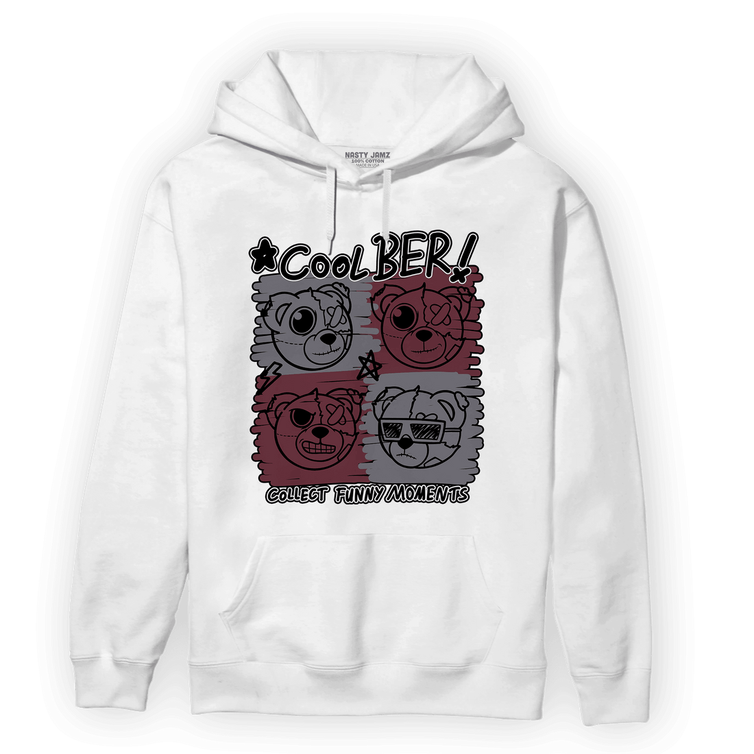 Burgundy 5s Hoodie Match Cool BER - NastyJamz