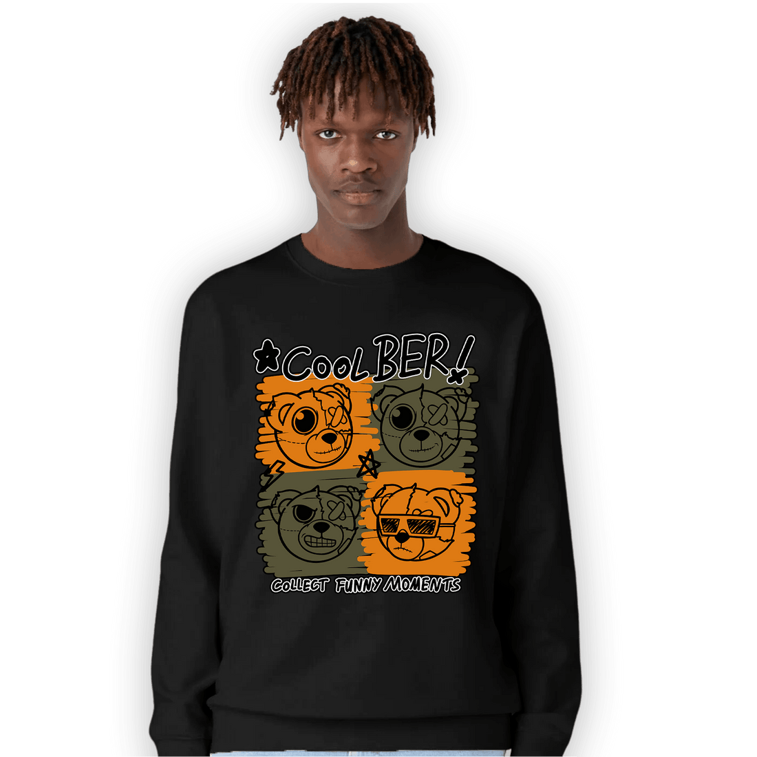 Olive 5s Sweatshirt Match Cool BER - NastyJamz