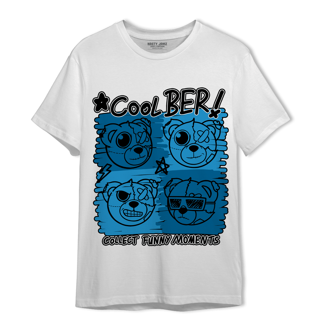 Powder Blue 9s T Shirt Match Cool BER - NastyJamz