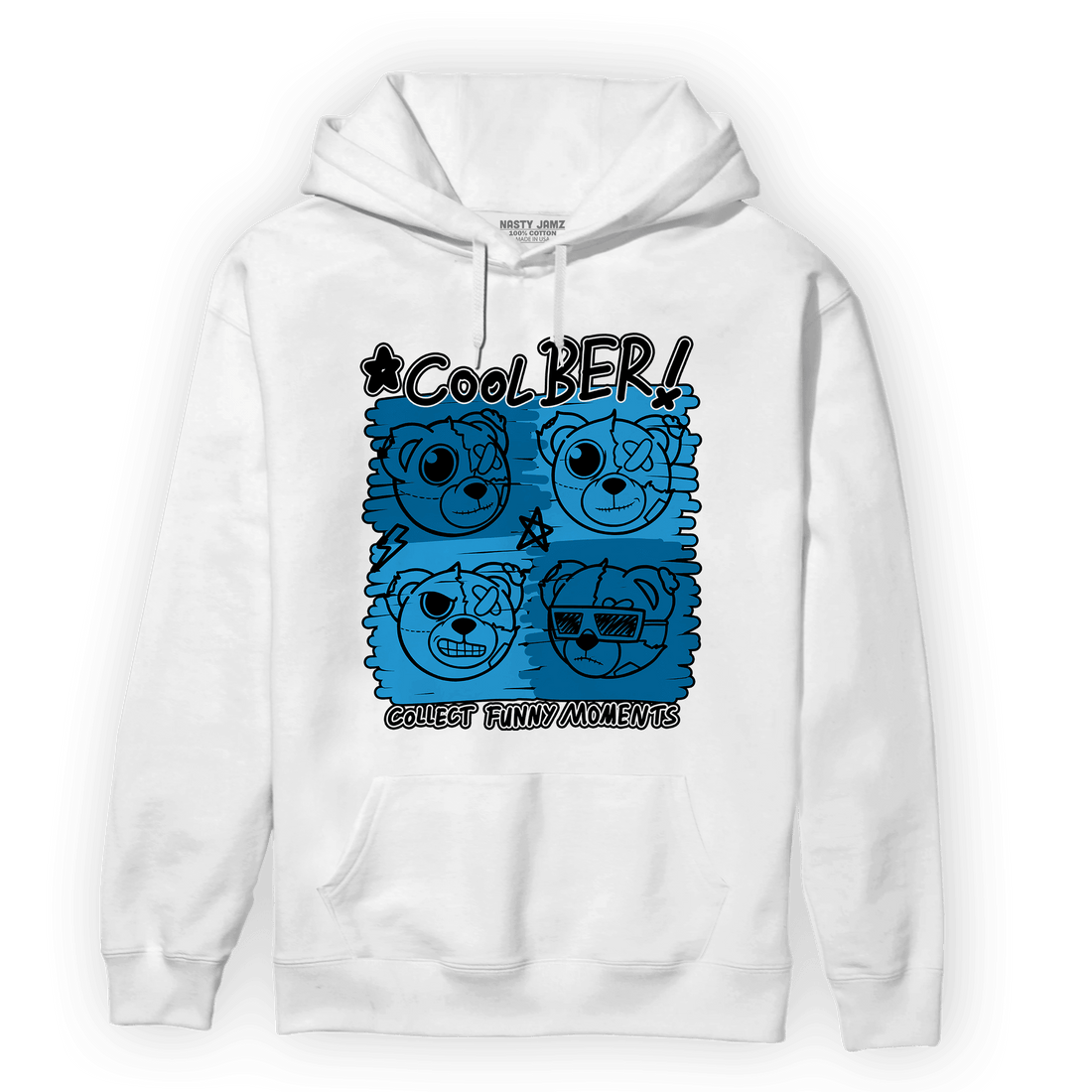 Powder Blue 9s Hoodie Match Cool BER - NastyJamz