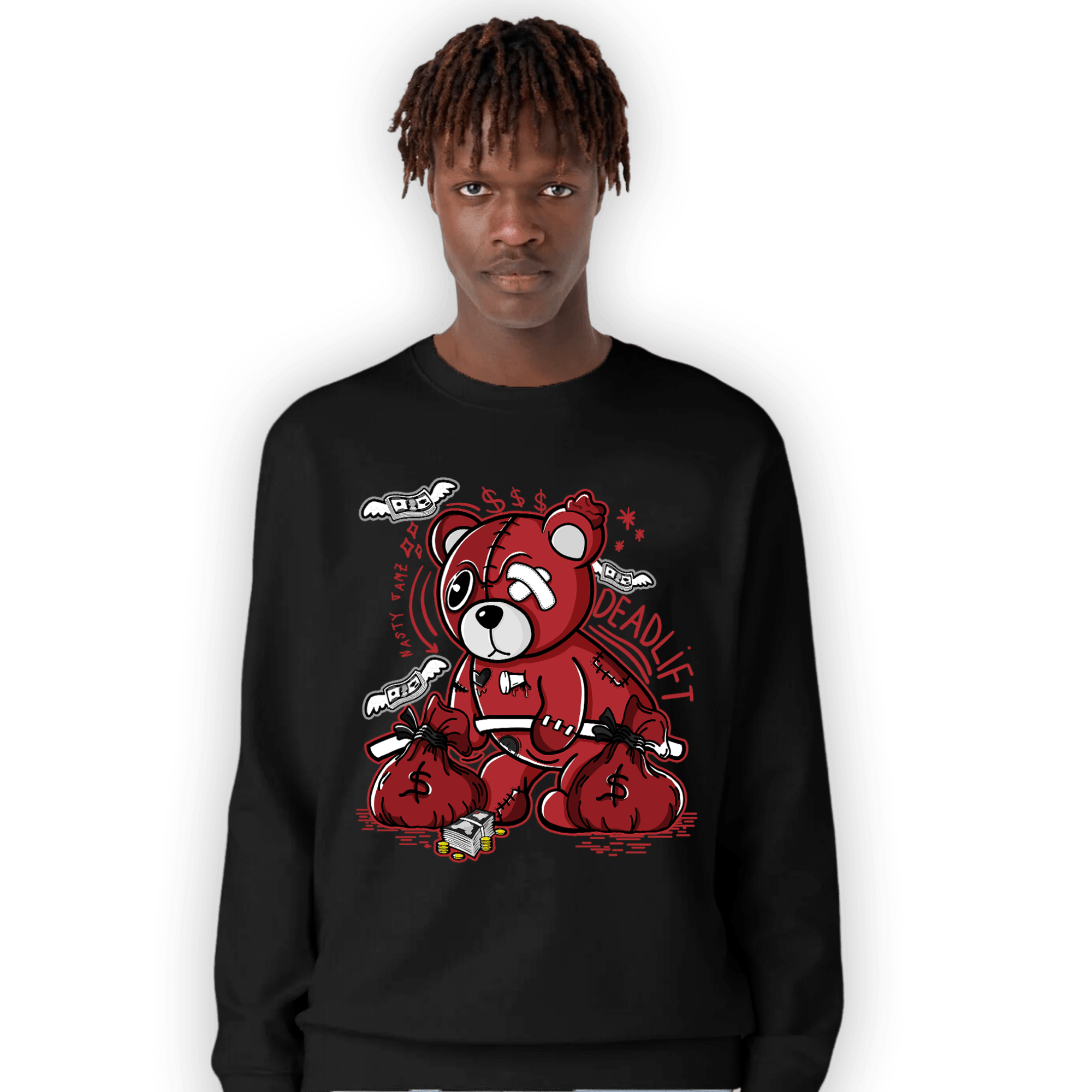 Cherry 12s Sweatshirt Match Deadlift BER - NastyJamz