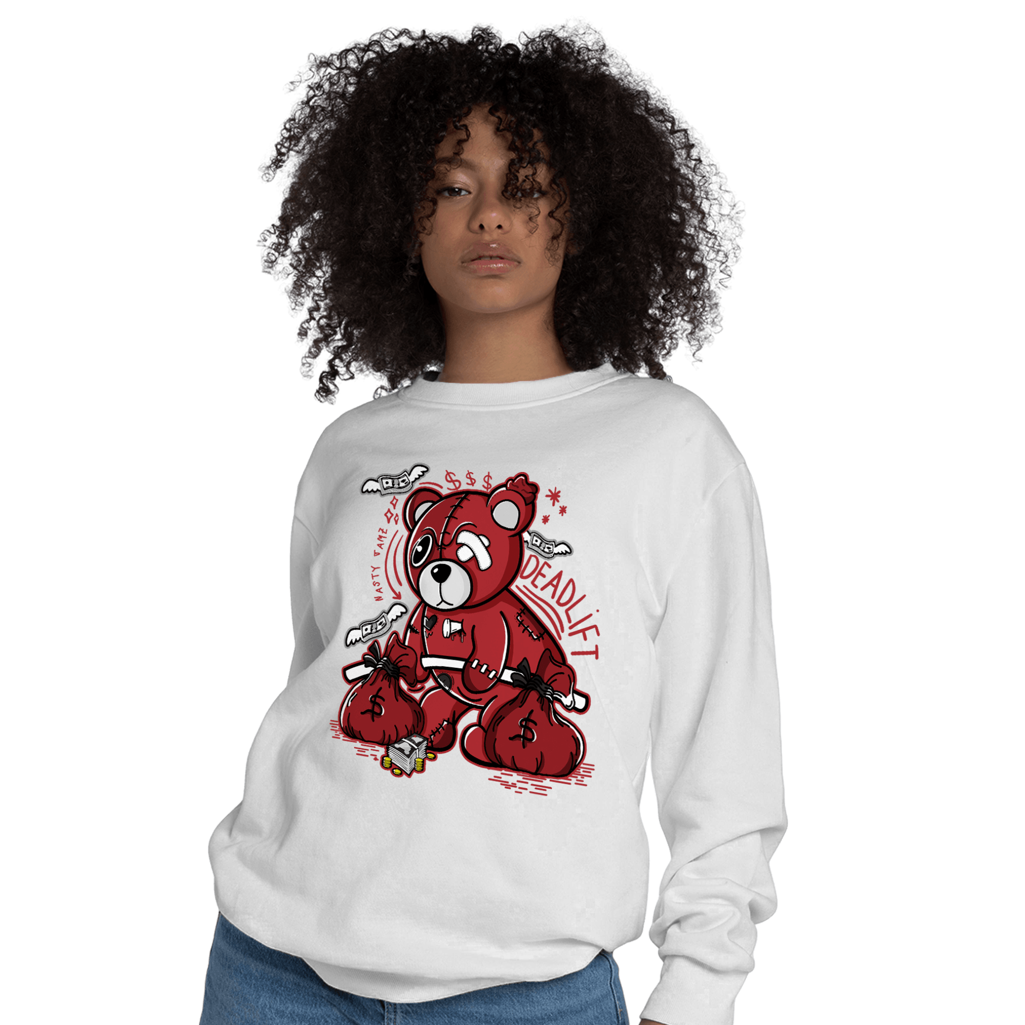 Cherry 12s Sweatshirt Match Deadlift BER - NastyJamz