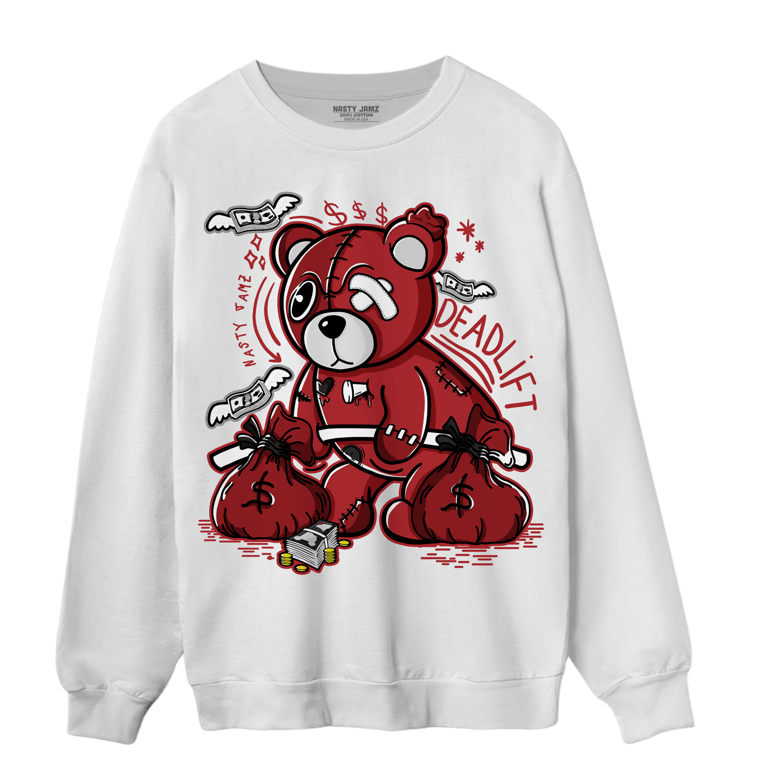 Cherry 12s Sweatshirt Match Deadlift BER - NastyJamz