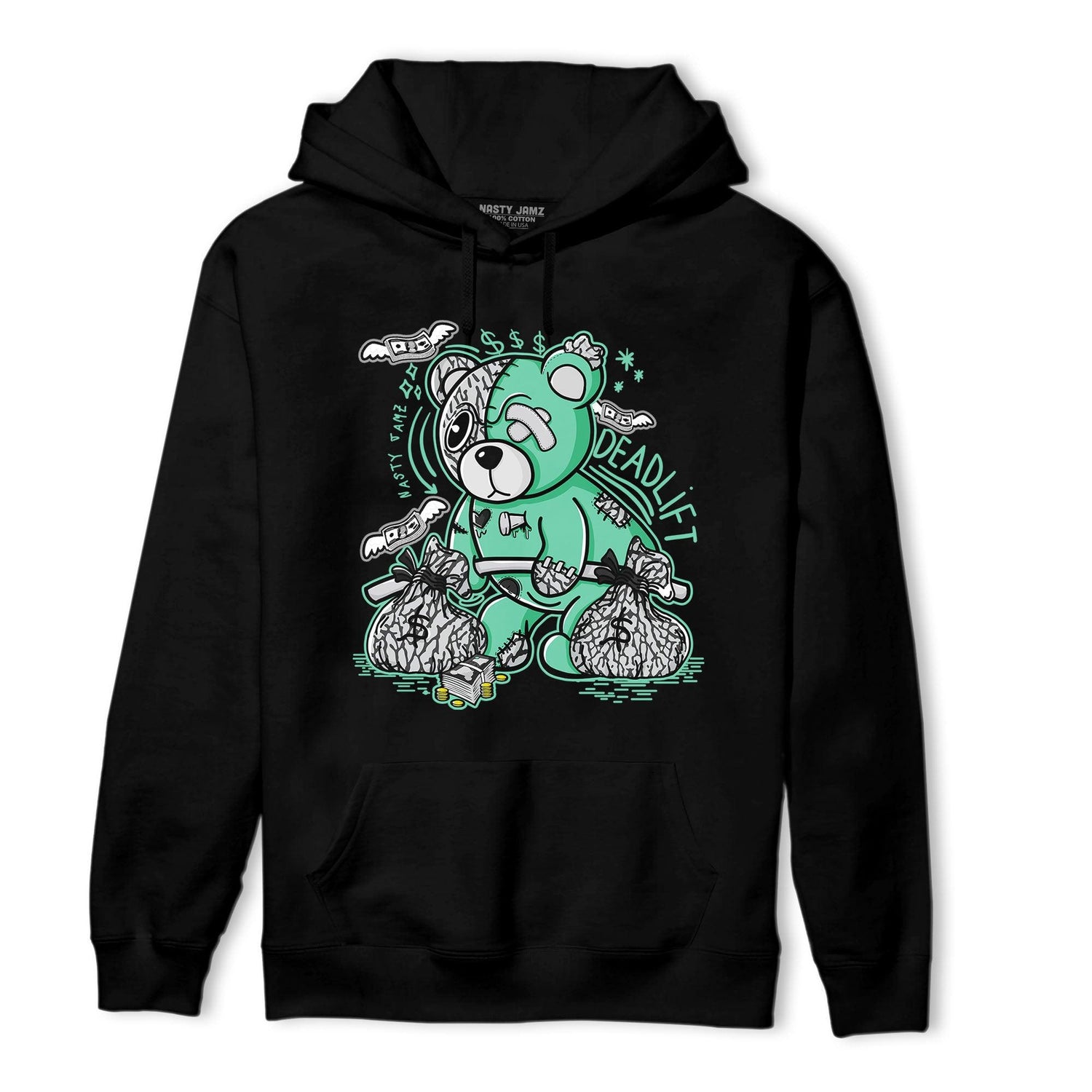 Green Glow 3s Hoodie Match Deadlift BER - NastyJamz
