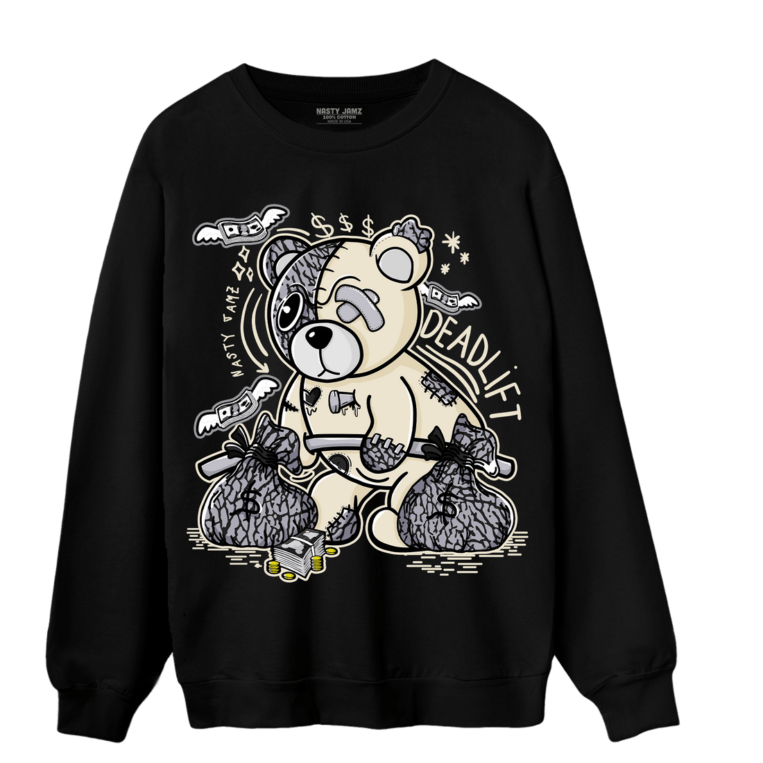 Off Noir 3s Sweatshirt Match Deadlift BER - NastyJamz