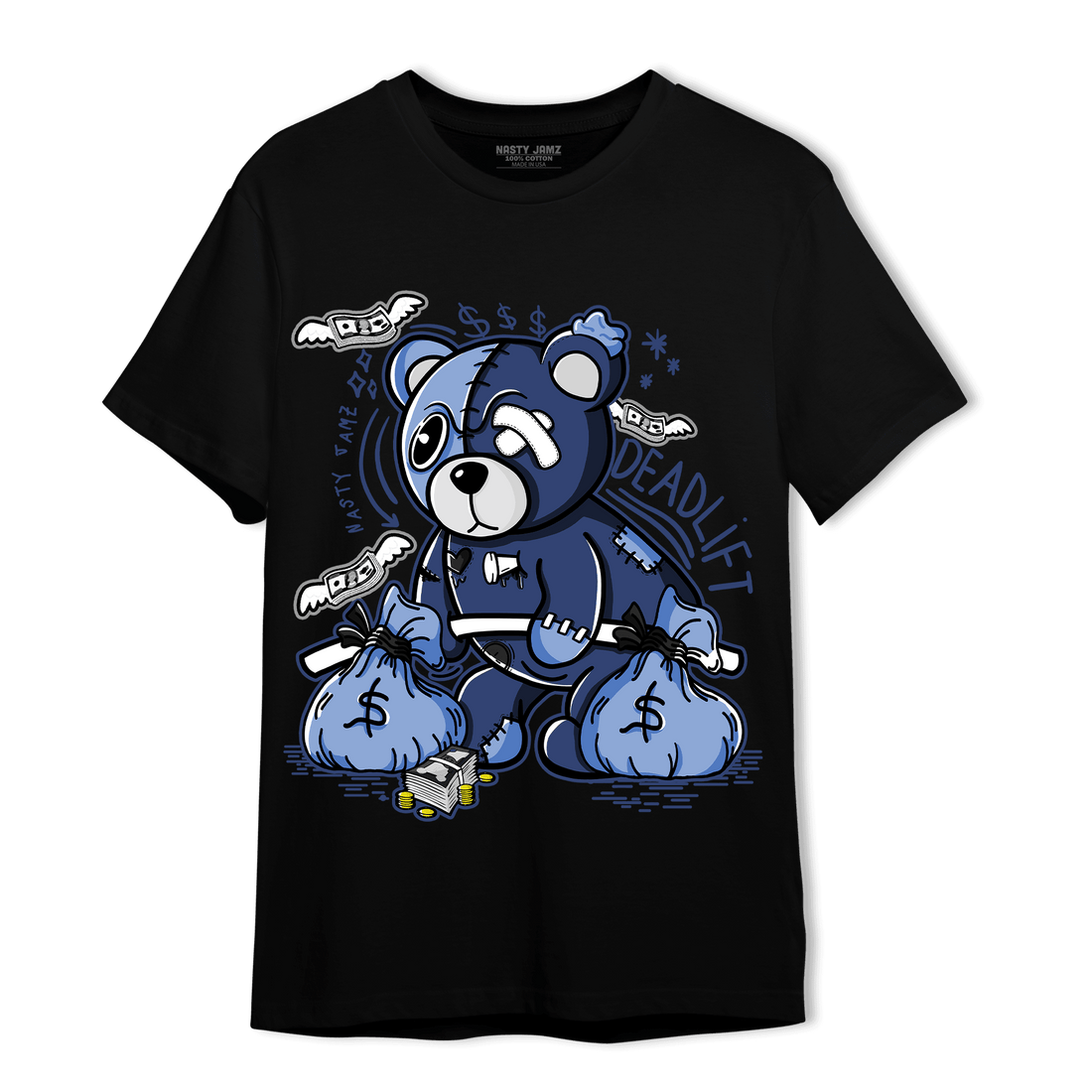 Midnight Navy 5s T Shirt Match Deadlift BER - NastyJamz