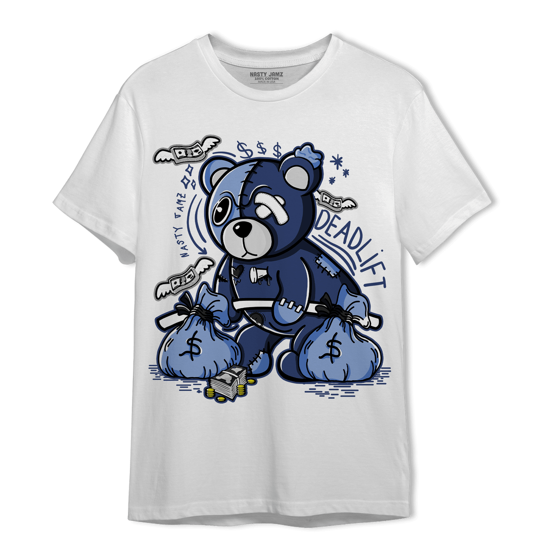 Midnight Navy 5s T Shirt Match Deadlift BER - NastyJamz