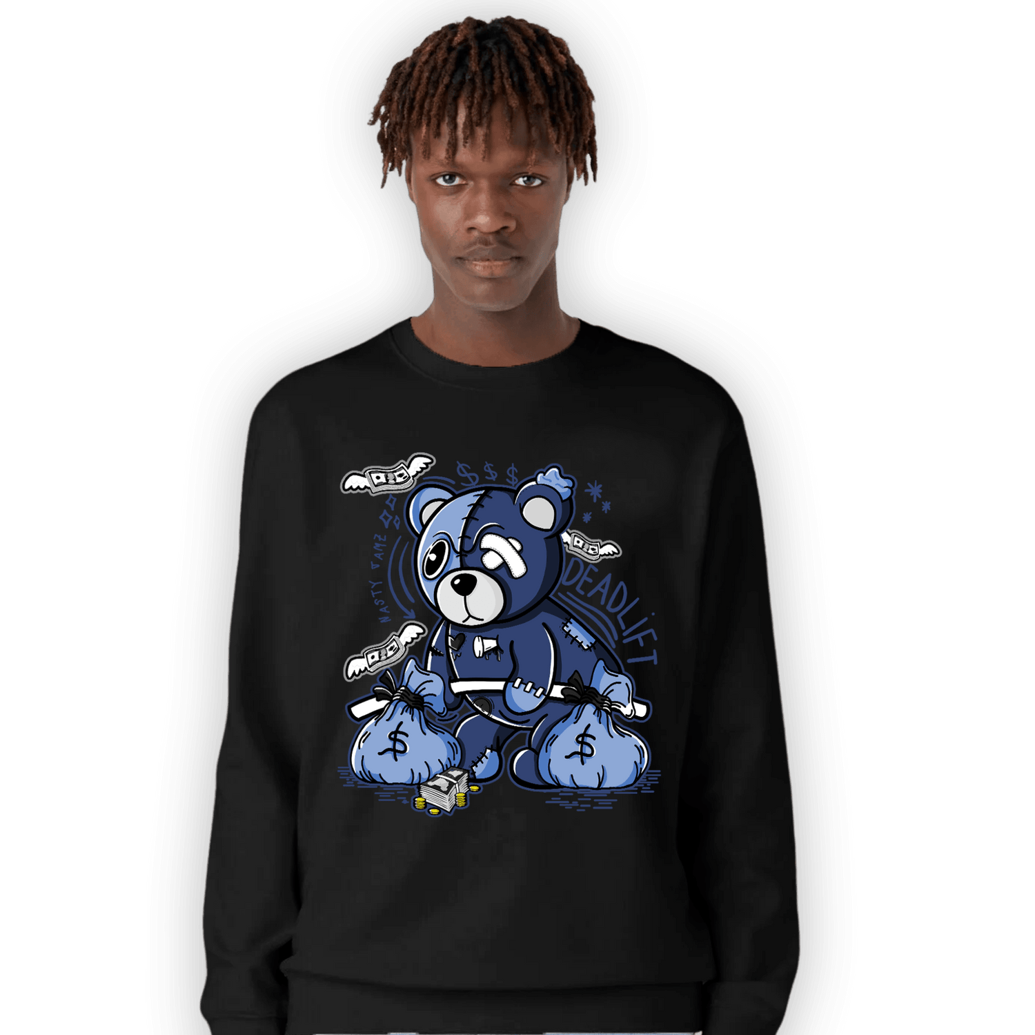 Midnight Navy 5s Sweatshirt Match Deadlift BER - NastyJamz