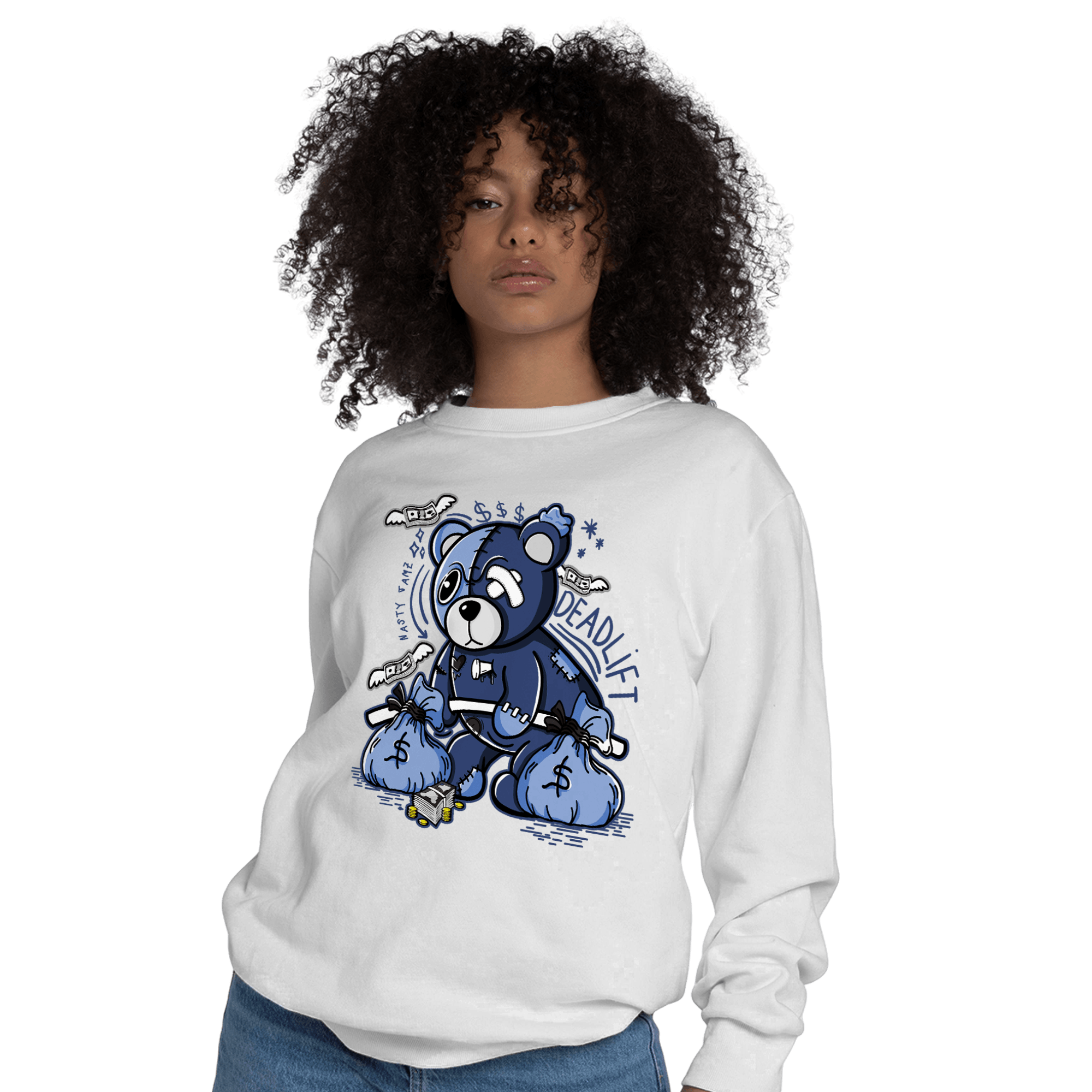 Midnight Navy 5s Sweatshirt Match Deadlift BER - NastyJamz