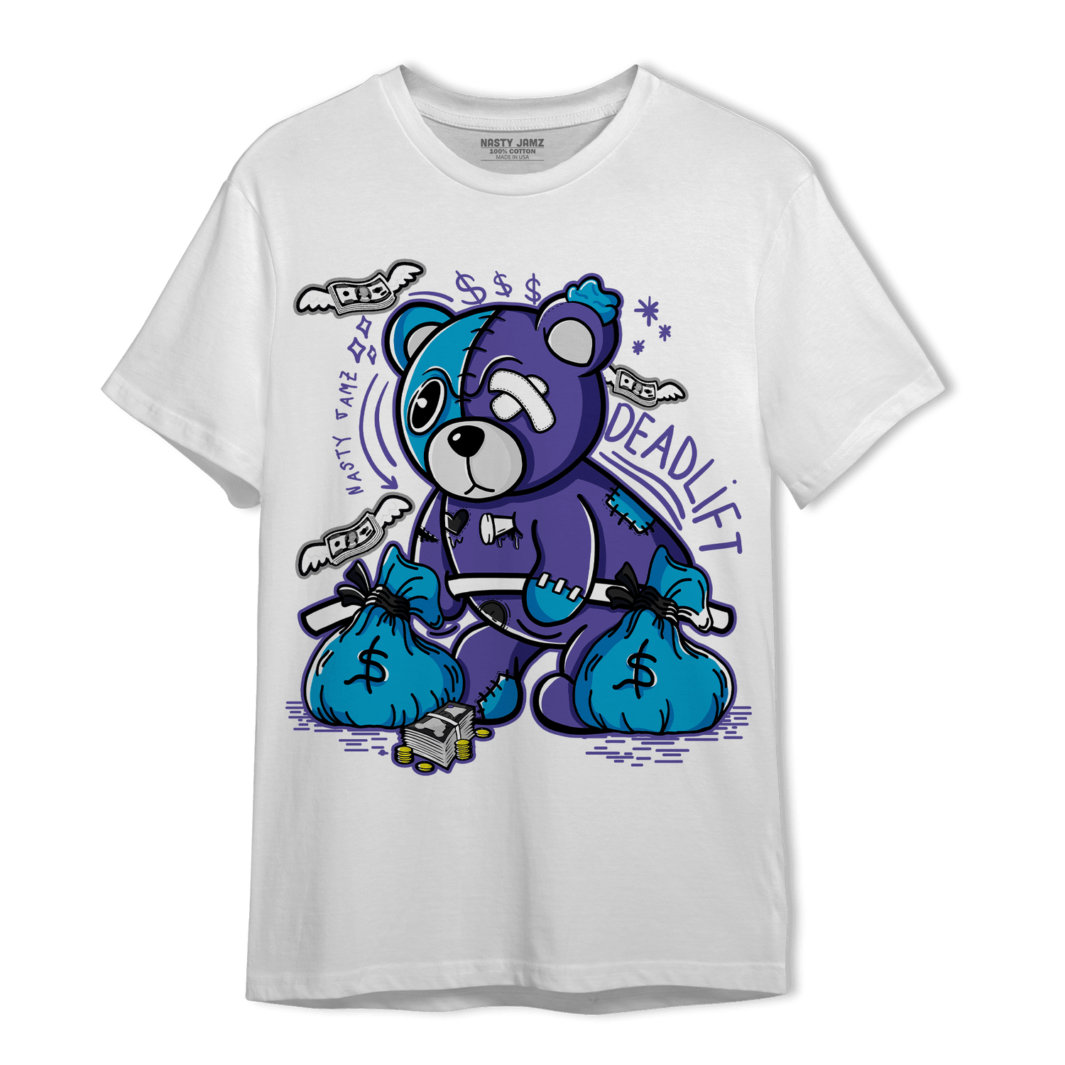Aqua 6s T Shirt Match Deadlift BER - NastyJamz