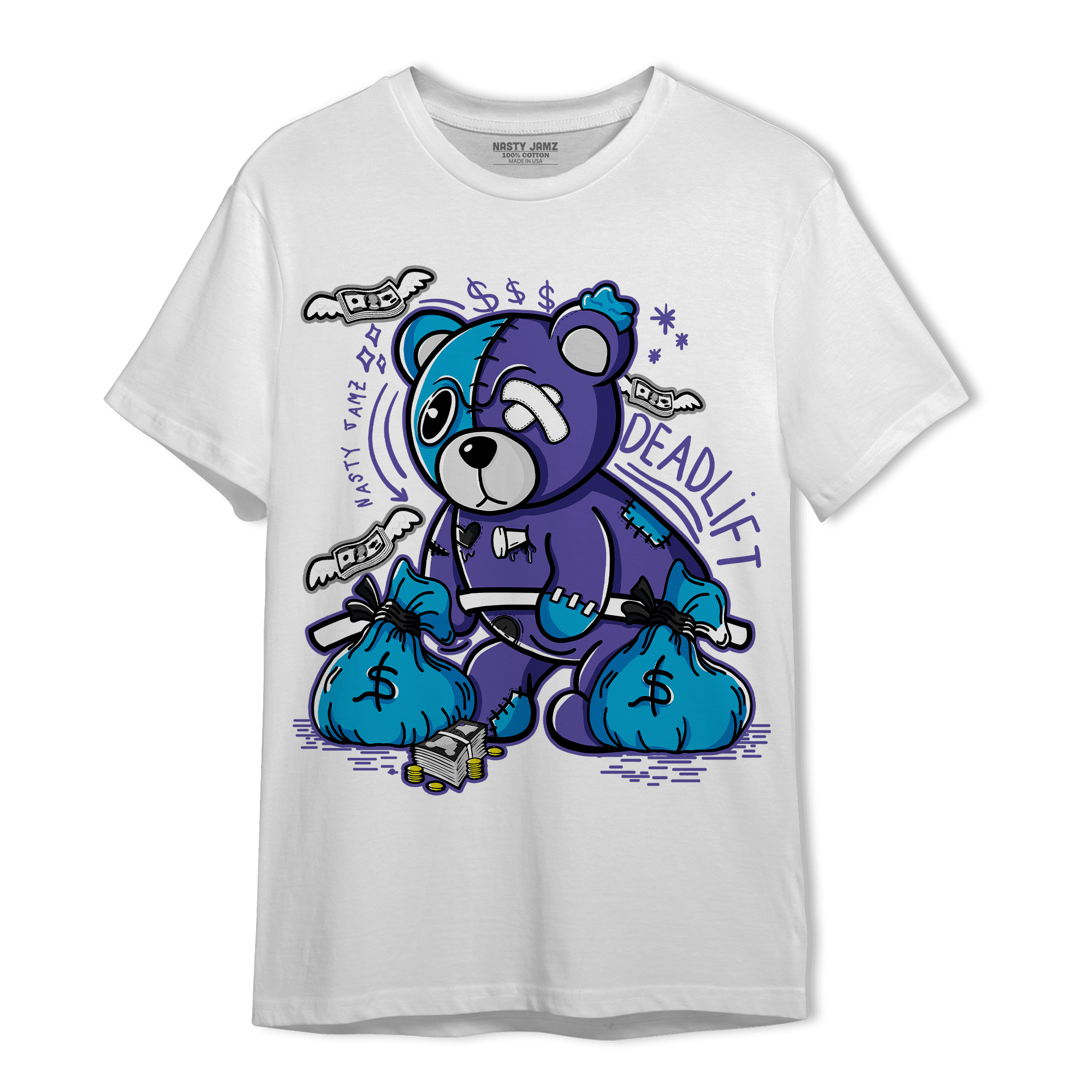 Aqua 6s T Shirt Match Deadlift BER - NastyJamz