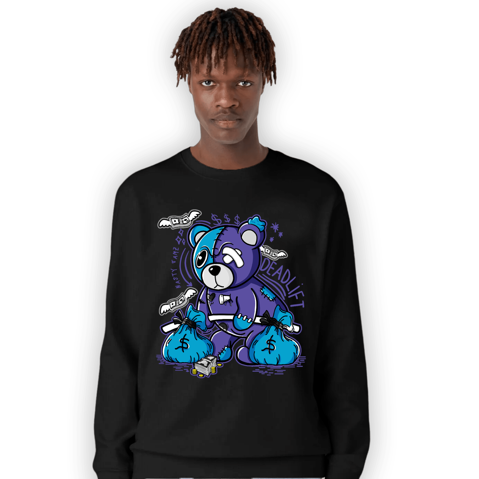 Aqua 6s Sweatshirt Match Deadlift BER - NastyJamz