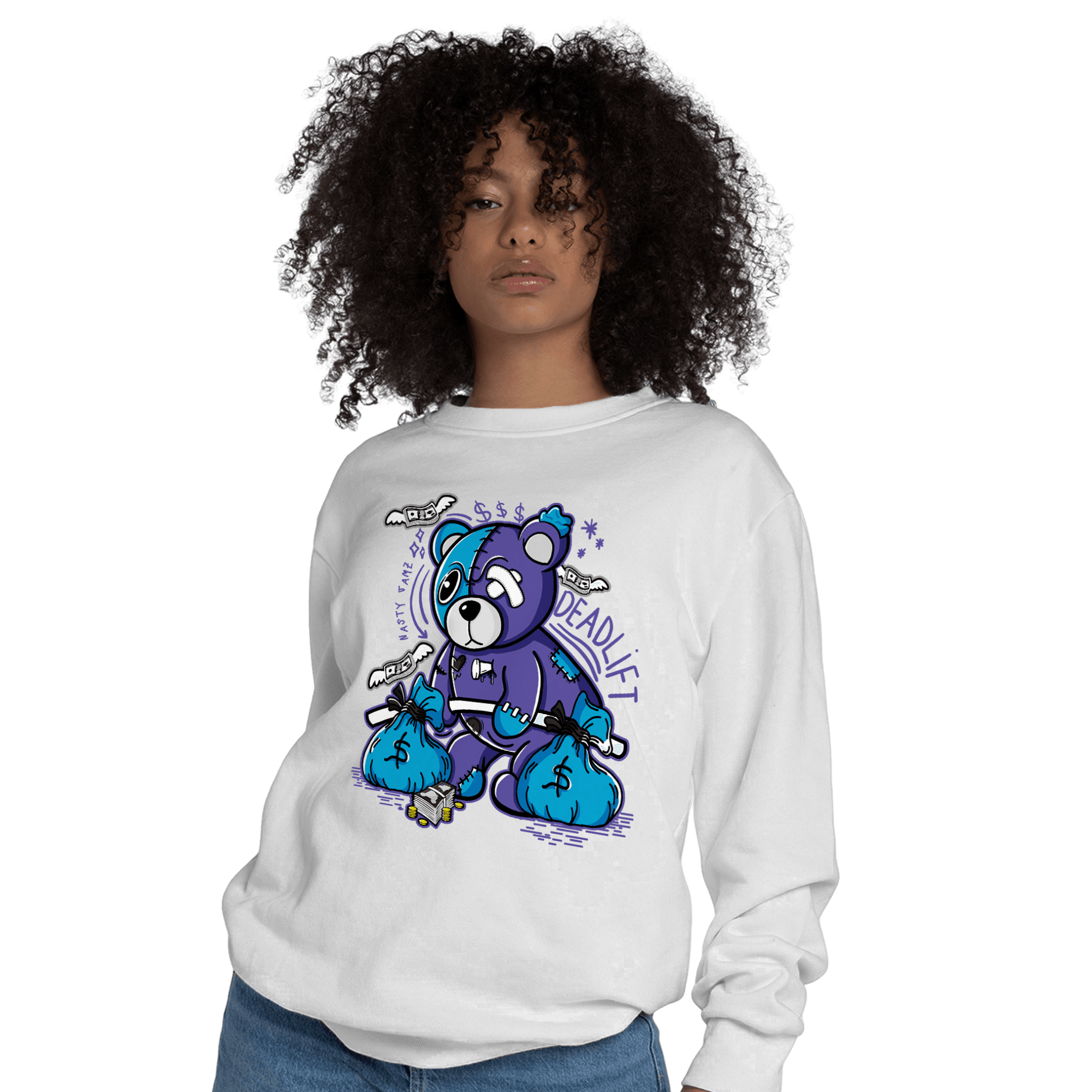 Aqua 6s Sweatshirt Match Deadlift BER - NastyJamz