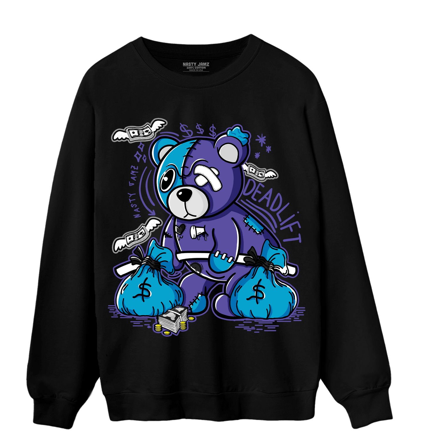 Aqua 6s Sweatshirt Match Deadlift BER - NastyJamz