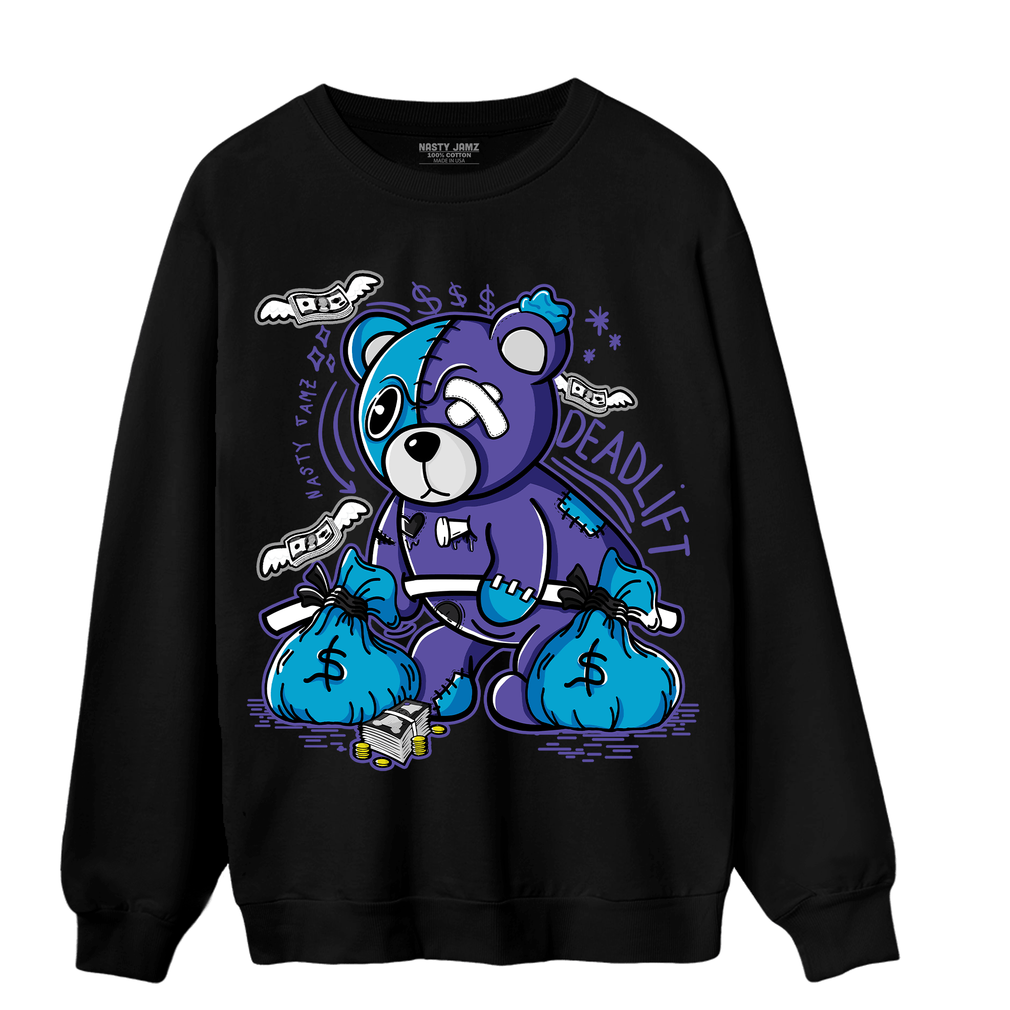 Aqua 6s Sweatshirt Match Deadlift BER - NastyJamz