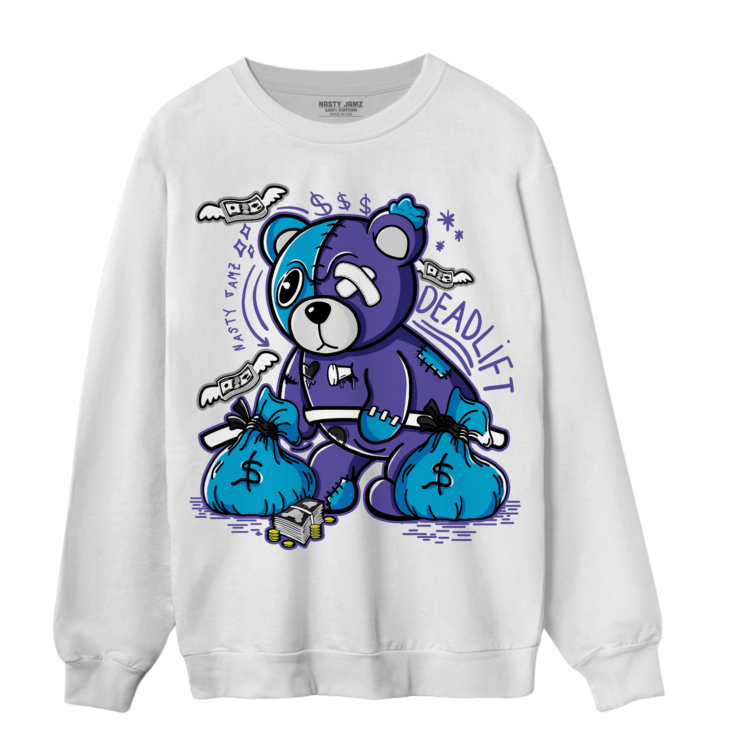 Aqua 6s Sweatshirt Match Deadlift BER - NastyJamz