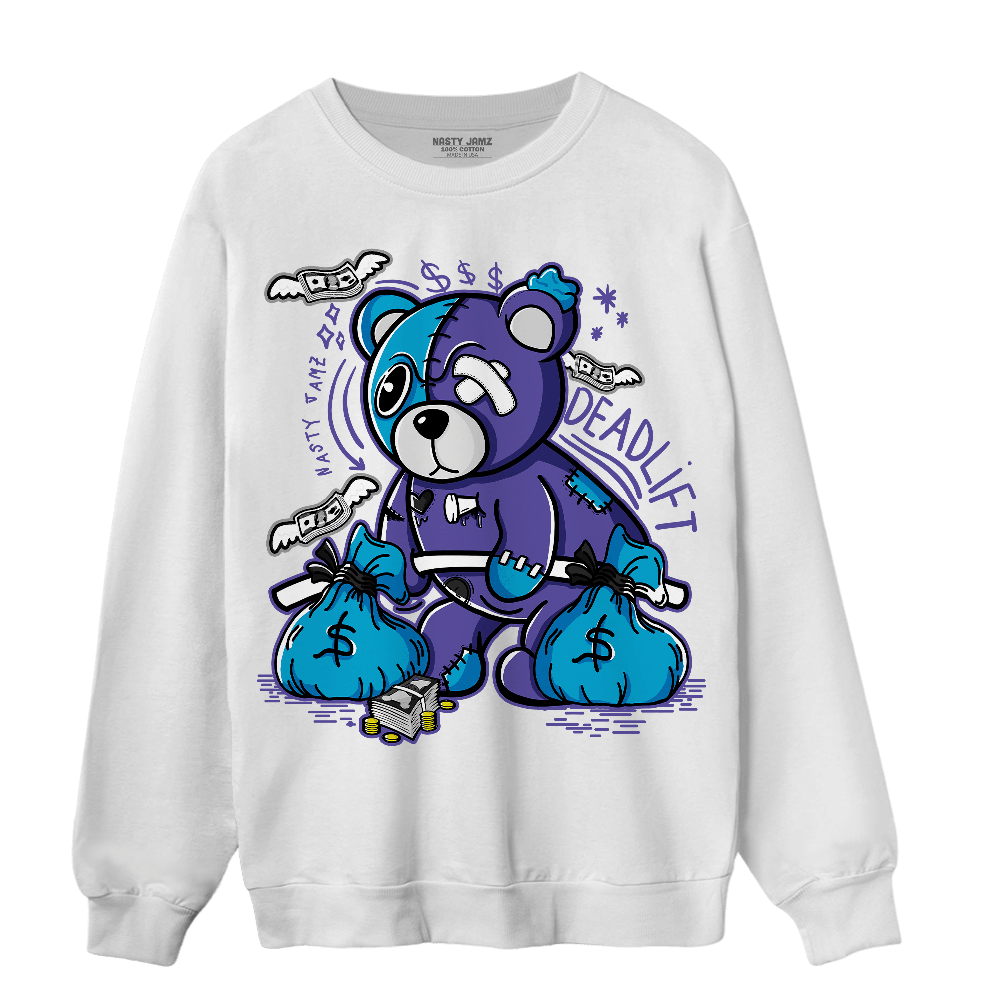Aqua 6s Sweatshirt Match Deadlift BER - NastyJamz