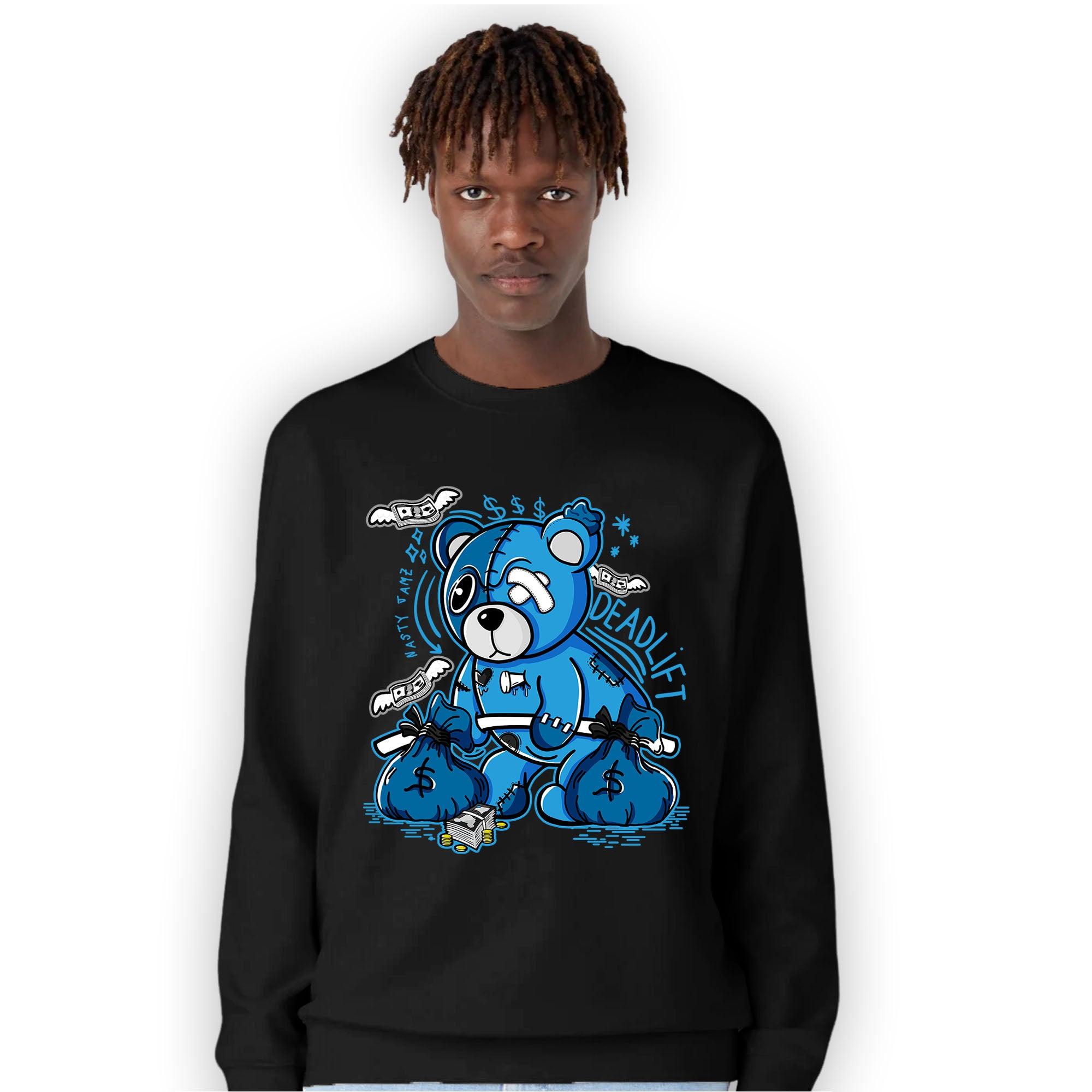 Powder Blue 9s Sweatshirt Match Deadlift BER - NastyJamz