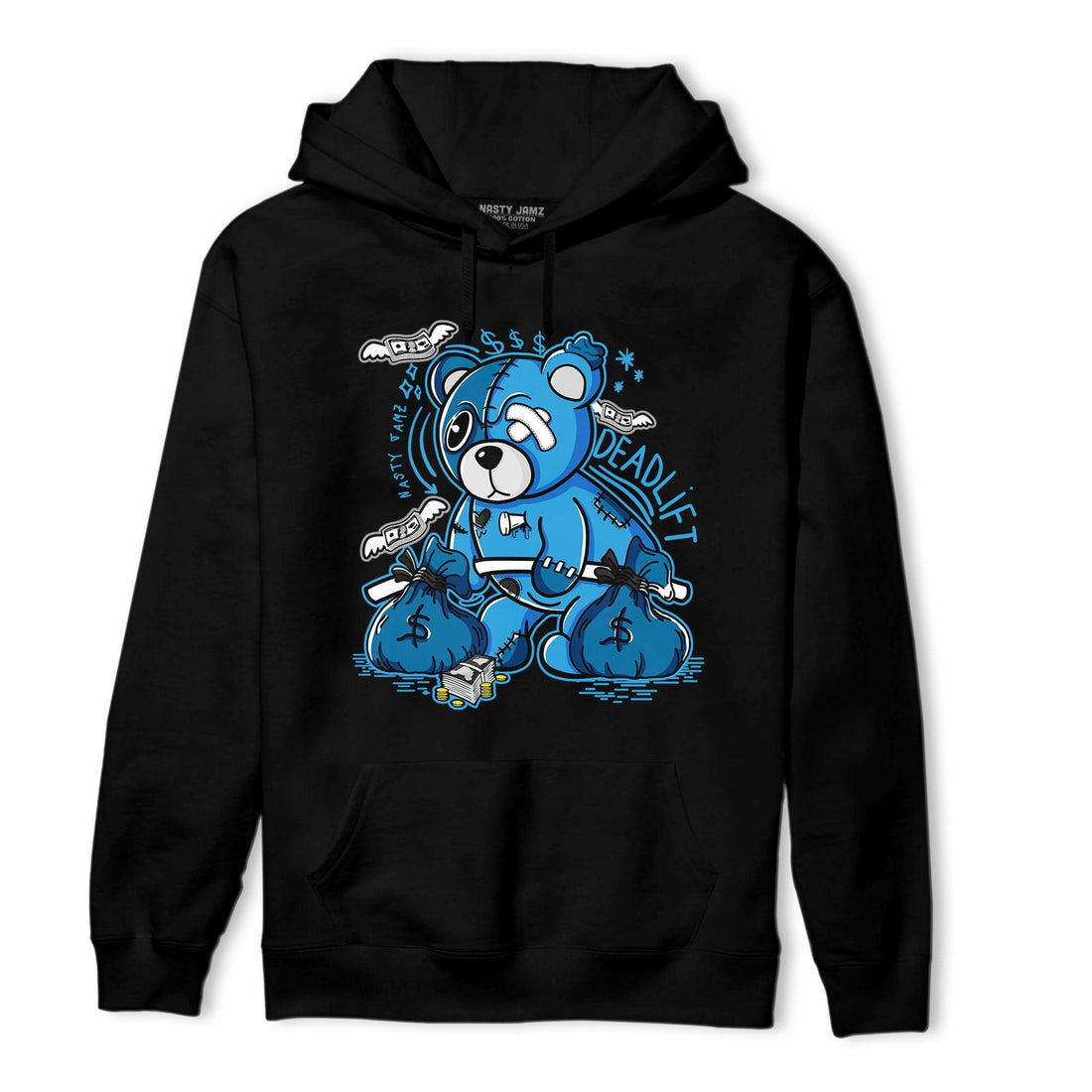 Powder Blue 9s Hoodie Match Deadlift BER - NastyJamz