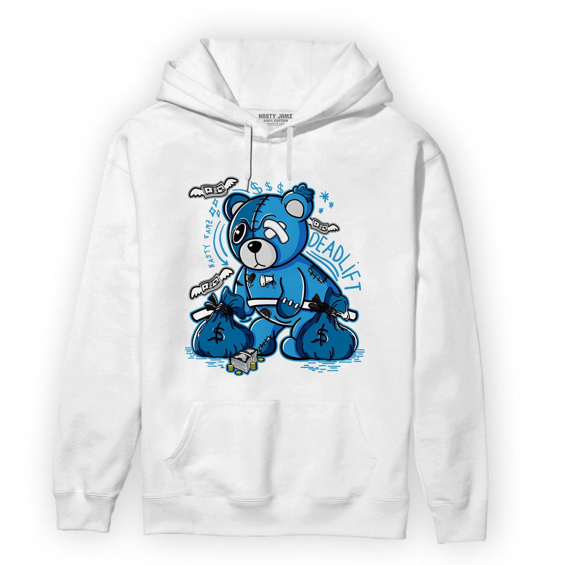 Powder Blue 9s Hoodie Match Deadlift BER - NastyJamz