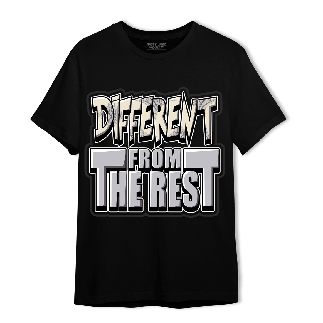 Off Noir 3s T Shirt Match Different From The Rest - NastyJamz