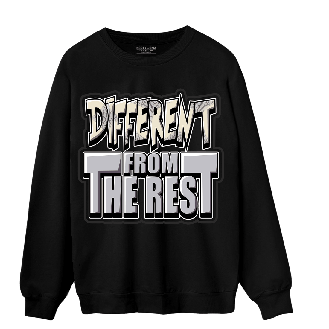 Off Noir 3s Sweatshirt Match Different From The Rest - NastyJamz