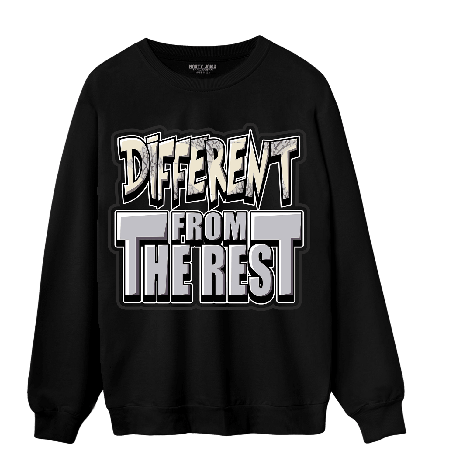Off Noir 3s Sweatshirt Match Different From The Rest - NastyJamz
