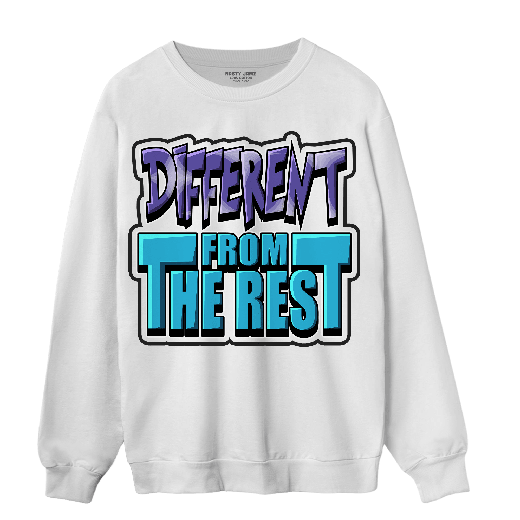 Aqua 6s Sweatshirt Match Different From The Rest - NastyJamz