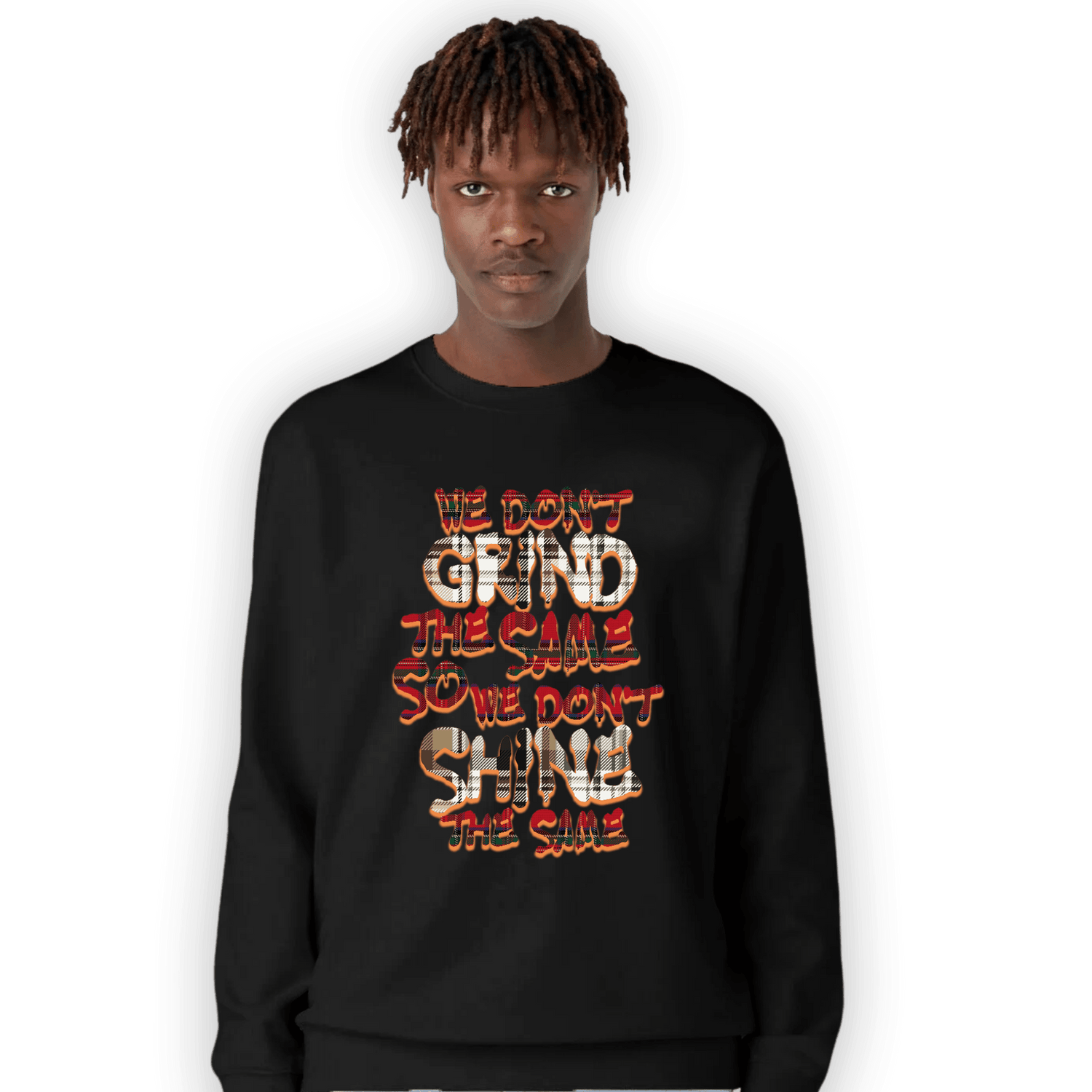 Plaid 5s Sweatshirt Match Dont Shine The Same - NastyJamz
