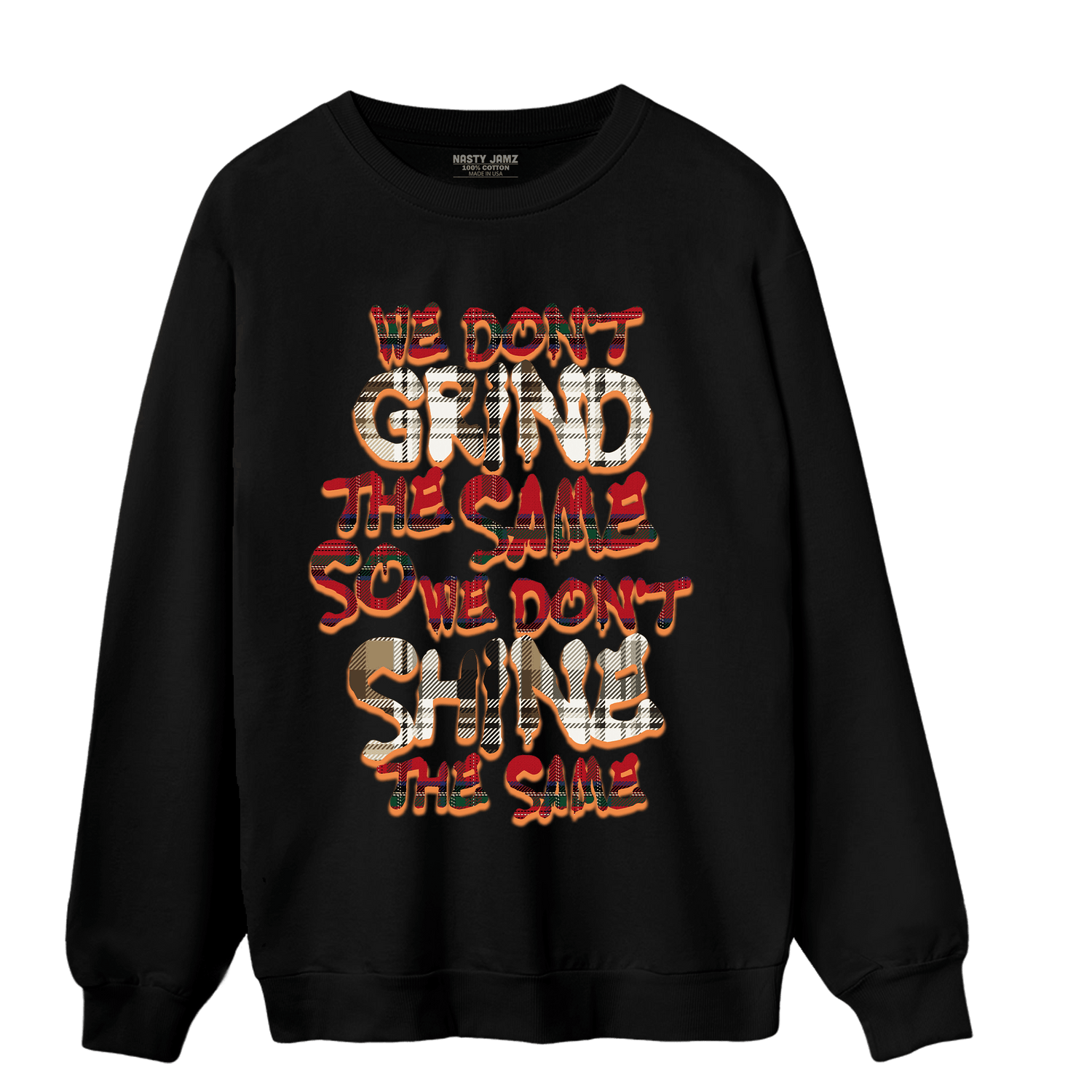 Plaid 5s Sweatshirt Match Dont Shine The Same - NastyJamz