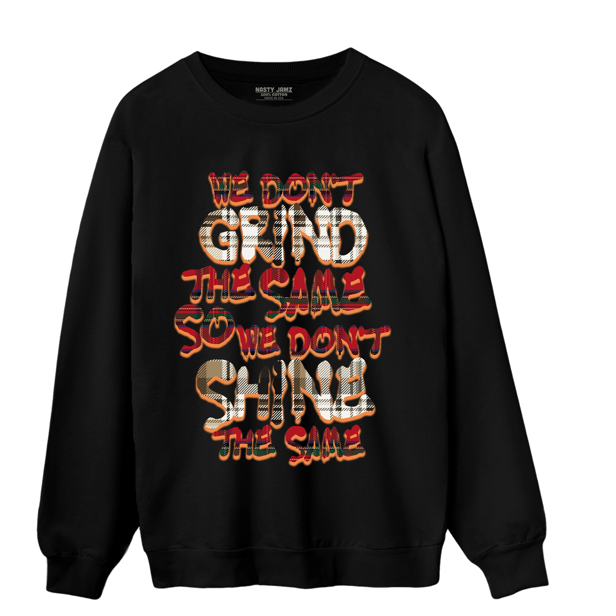 Plaid 5s Sweatshirt Match Dont Shine The Same - NastyJamz