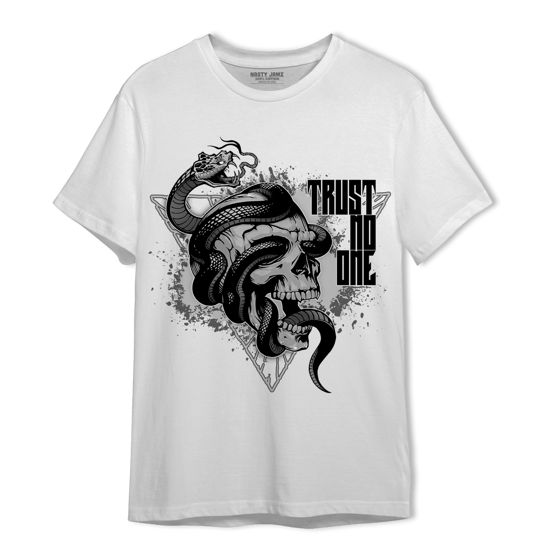 Retro High OG Black White 1s T Shirt Match Dont Trust Any - NastyJamz